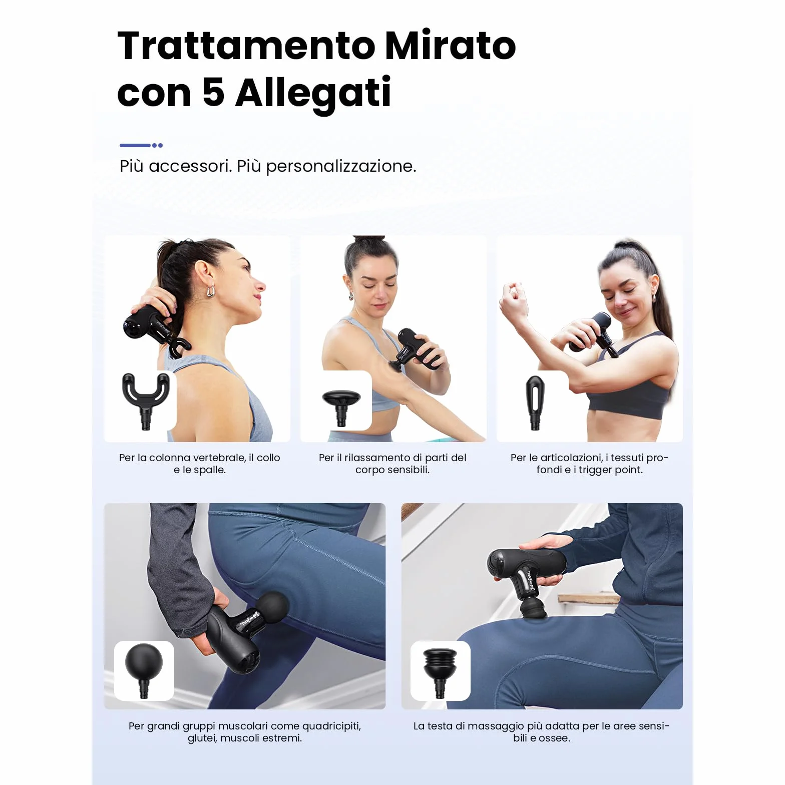 BOB AND BRAD Q2 Mini Pistola Massaggio Muscolare Portatile, Massaggiatore Elettrico per Schiena e Spalle, Silenzioso, Ricarica USB-C, Custodia Inclusa, Ideale per Ufficio, Viaggi e Sport