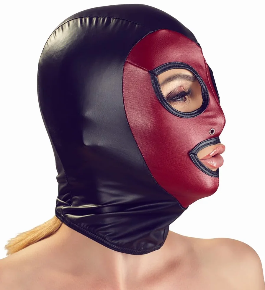 Bad Kitty Maschera per la testa di Gattino Cattivo Nero/Rosso