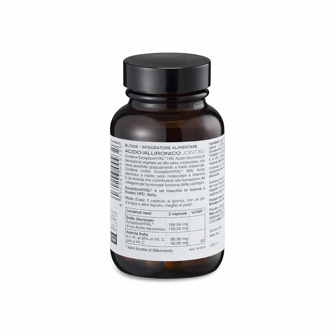 BIOS LINE Principium Acido Ialuronico Joint 150 Integratore Alimentare per Cartilagini e Articolazioni 60 Compresse