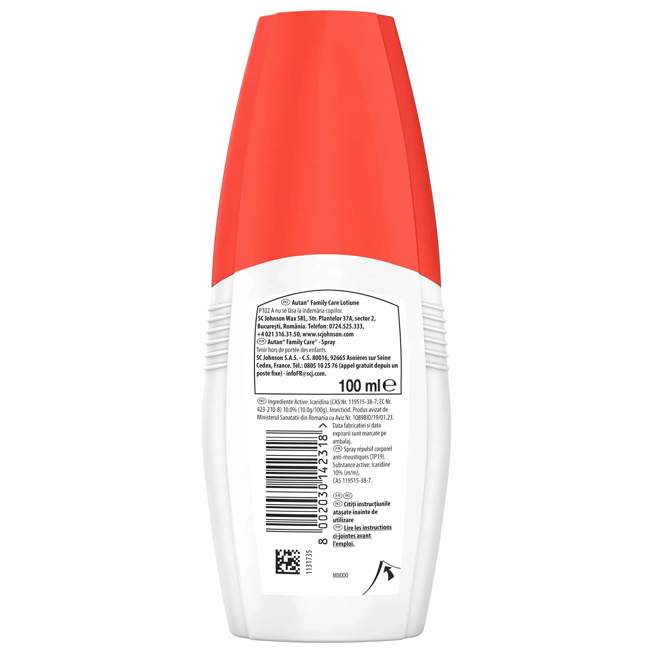 Autan Family Care Spray anti-zanzare 100 ml protezione immediata 4 ore