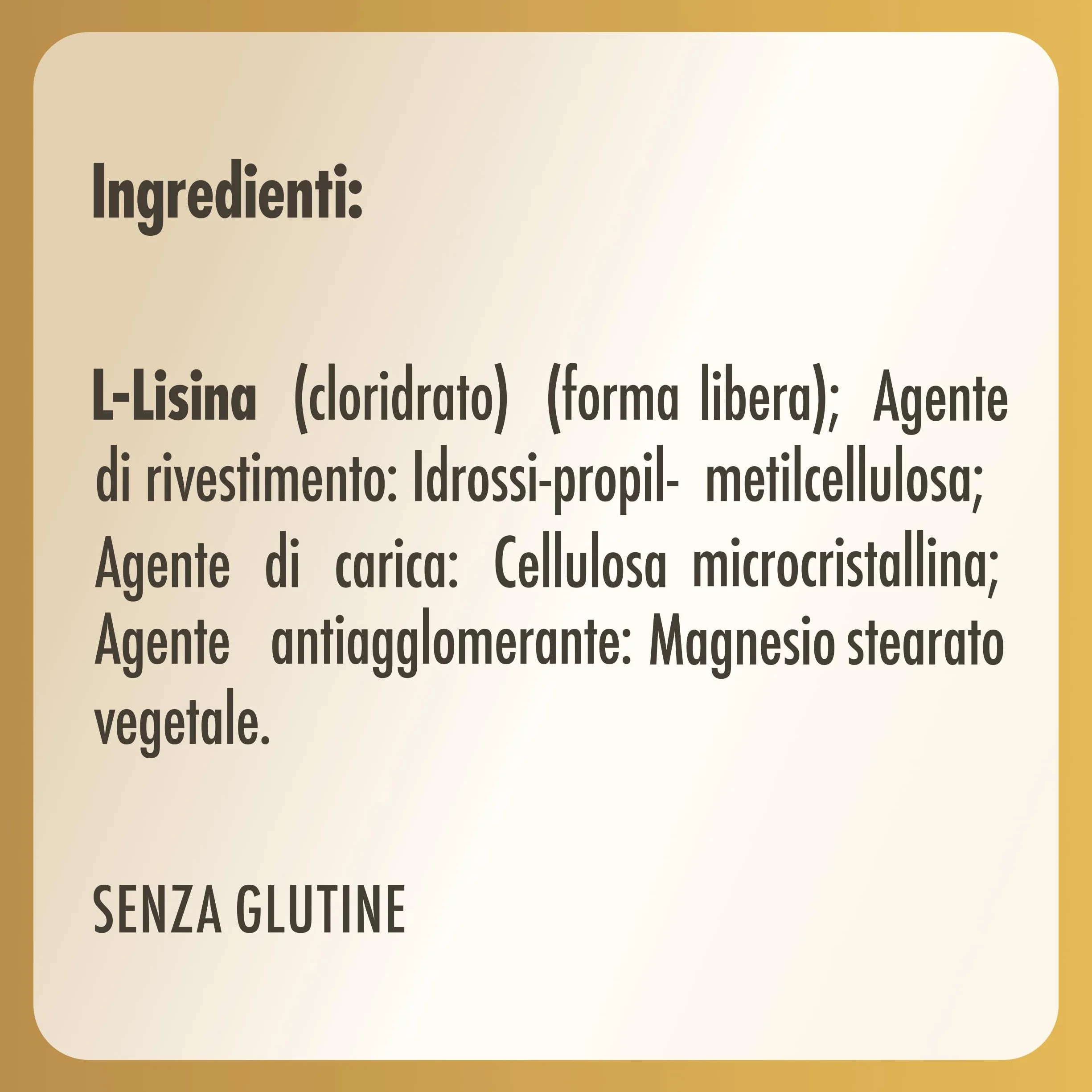 Solgar LISINA SIMPLEX, 50 capsule vegetali – L‑Lisina HCl – amminoacido essenziale