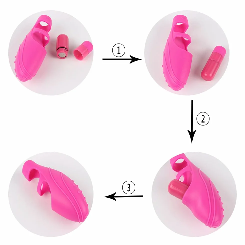 Mini Finger Víbrãtōr Guanti in silicone Giocattoli impermeabili
