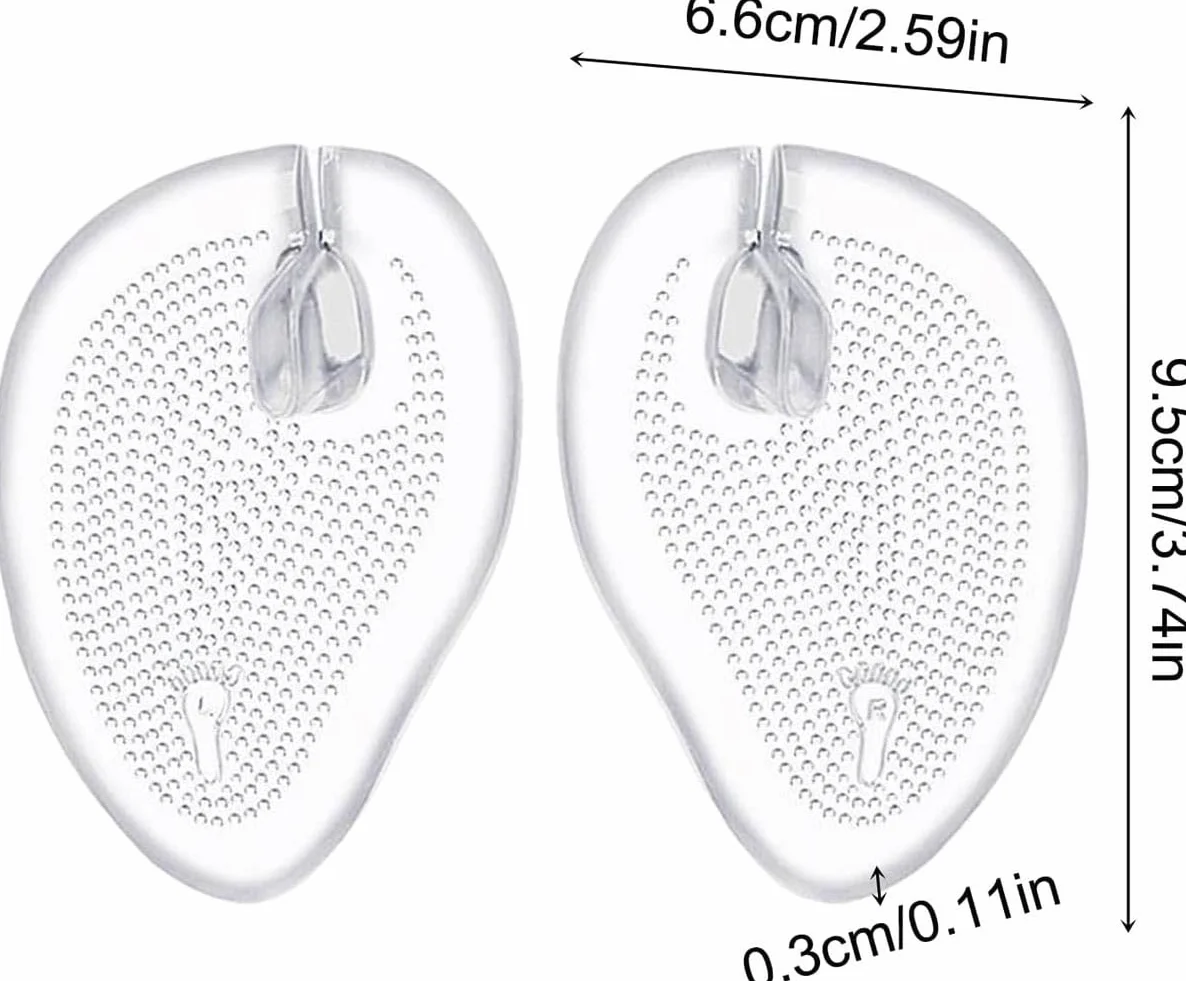Cuscinetti per Sandali Infradito in Silicone Trasparente, Antiscivolo per Avampiede, Protezioni per le Dita