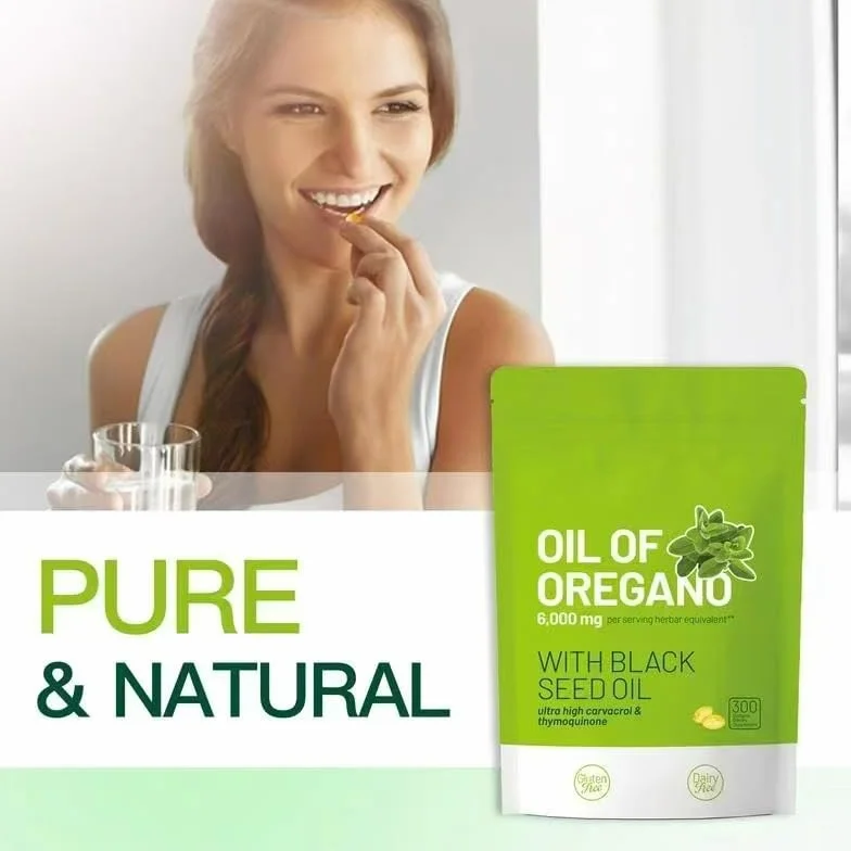 Olio Di Origano E Olio Di Semi Neri Non OGM 300 Softgels