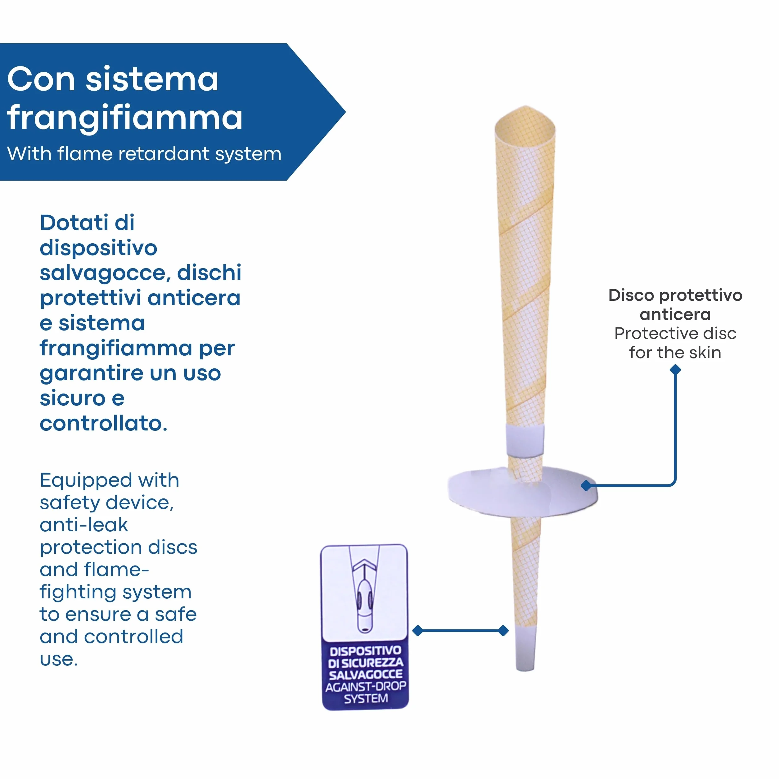 2 Coni per Orecchie con Cera d’Api Naturale, Pulizia Auricolare Sicura e Delicata, Monouso con Dischi Protettivi Anticera