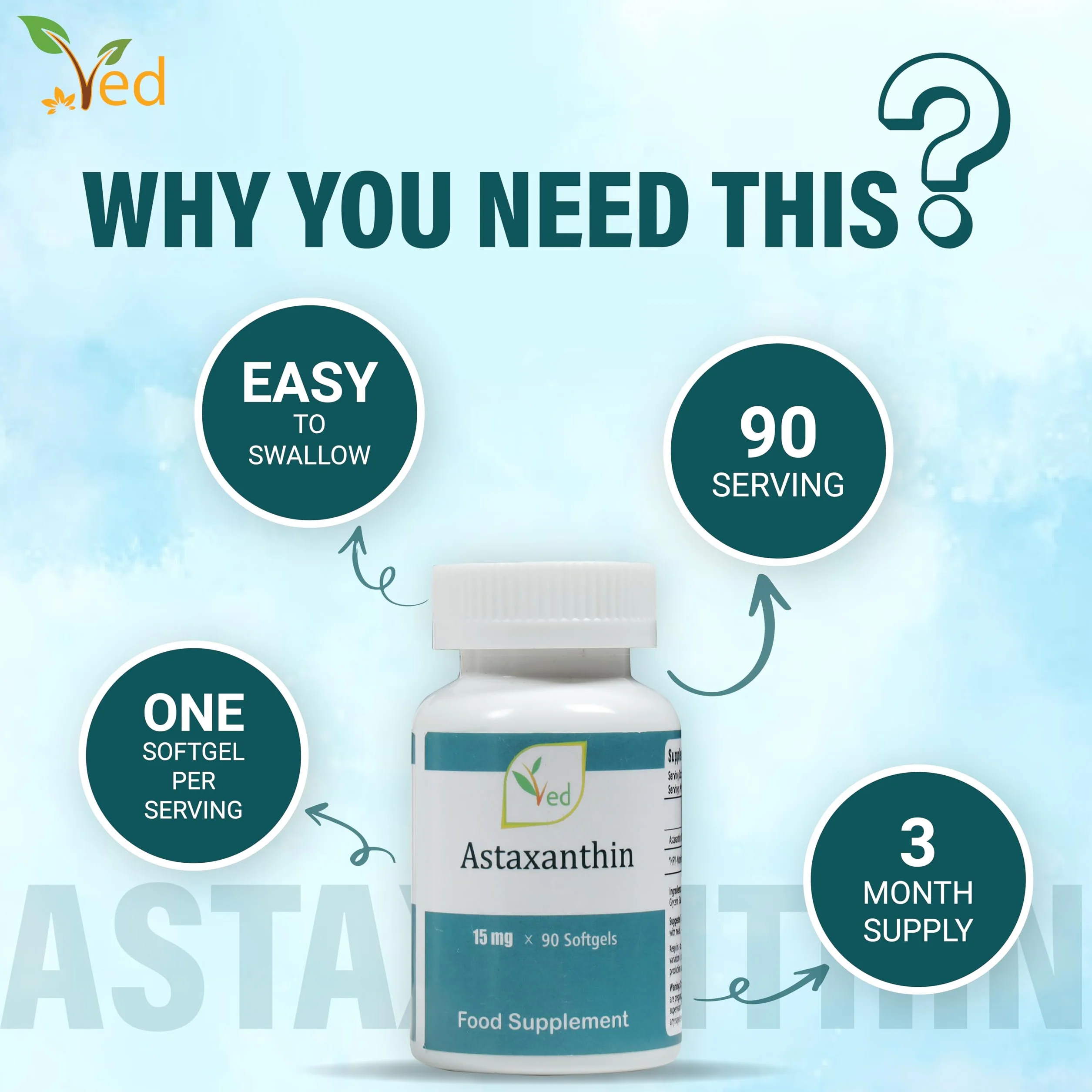 Astaxantina integratore antiossidante naturale 90 capsule molli