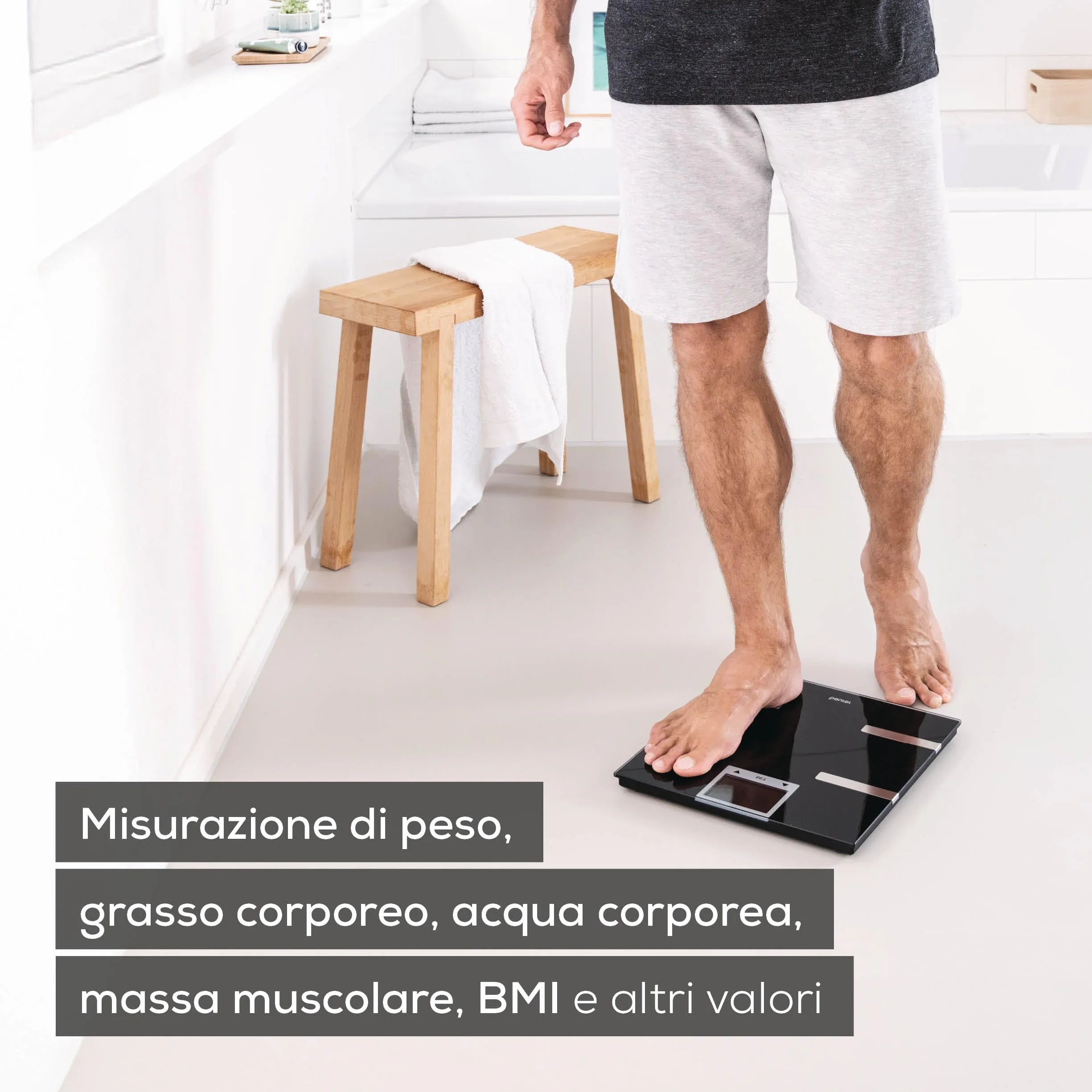 Beurer BF 720 Bilancia Diagnostica Bluetooth Peso Grasso Corporeo Muscolare AMR BMR Nero
