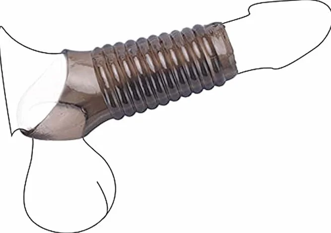 Aumento del pene da uomo – aiuto per l'erezione – manicotto massaggiante in silicone, più piacere, più a lungo – stimolazione del piacere femminile grazie al diametro ampliato