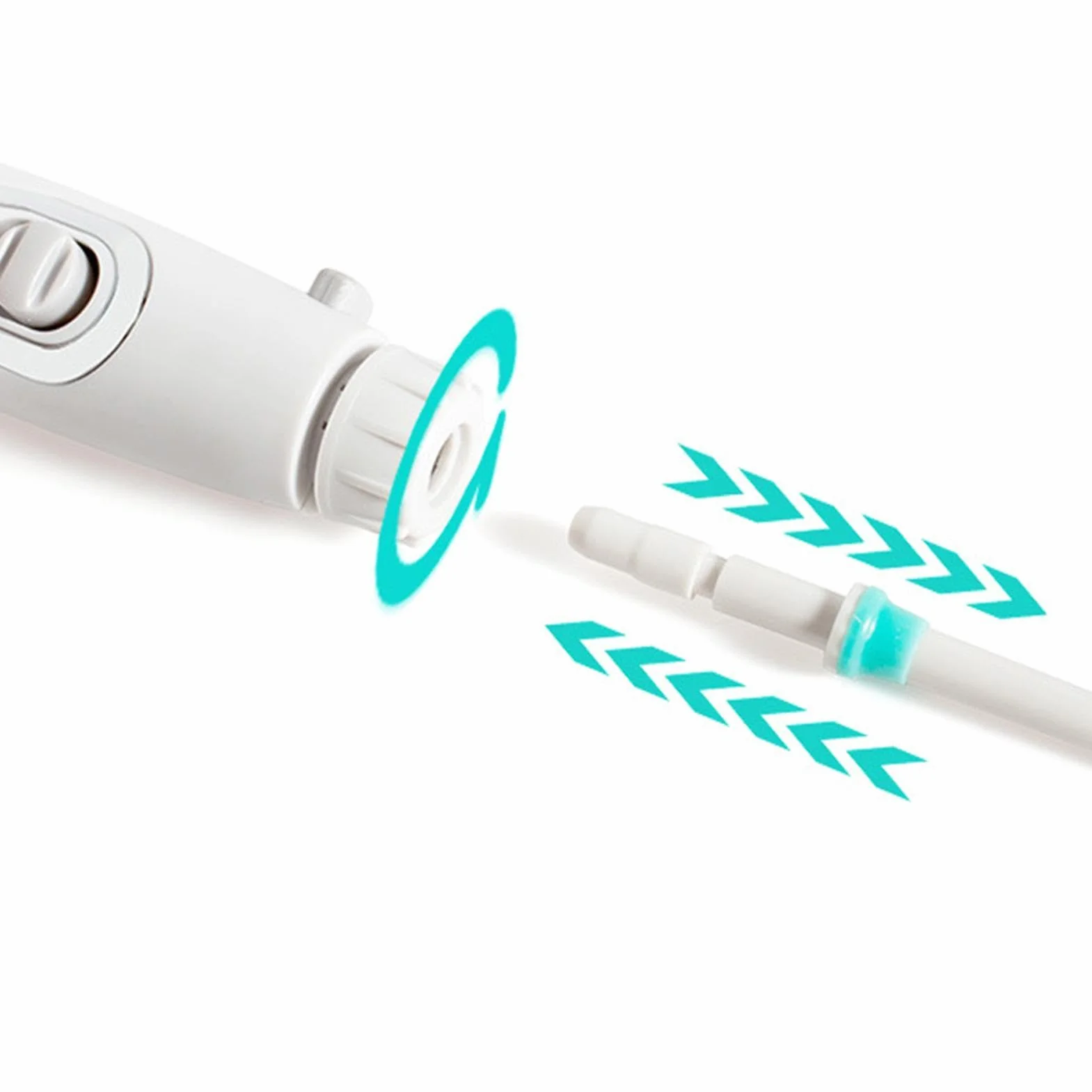 Irrigatore Orale a 6 Ugelli, Idropulsore Non Elettrico per Pulizia Dentale, Dispositivo Igiene Orale