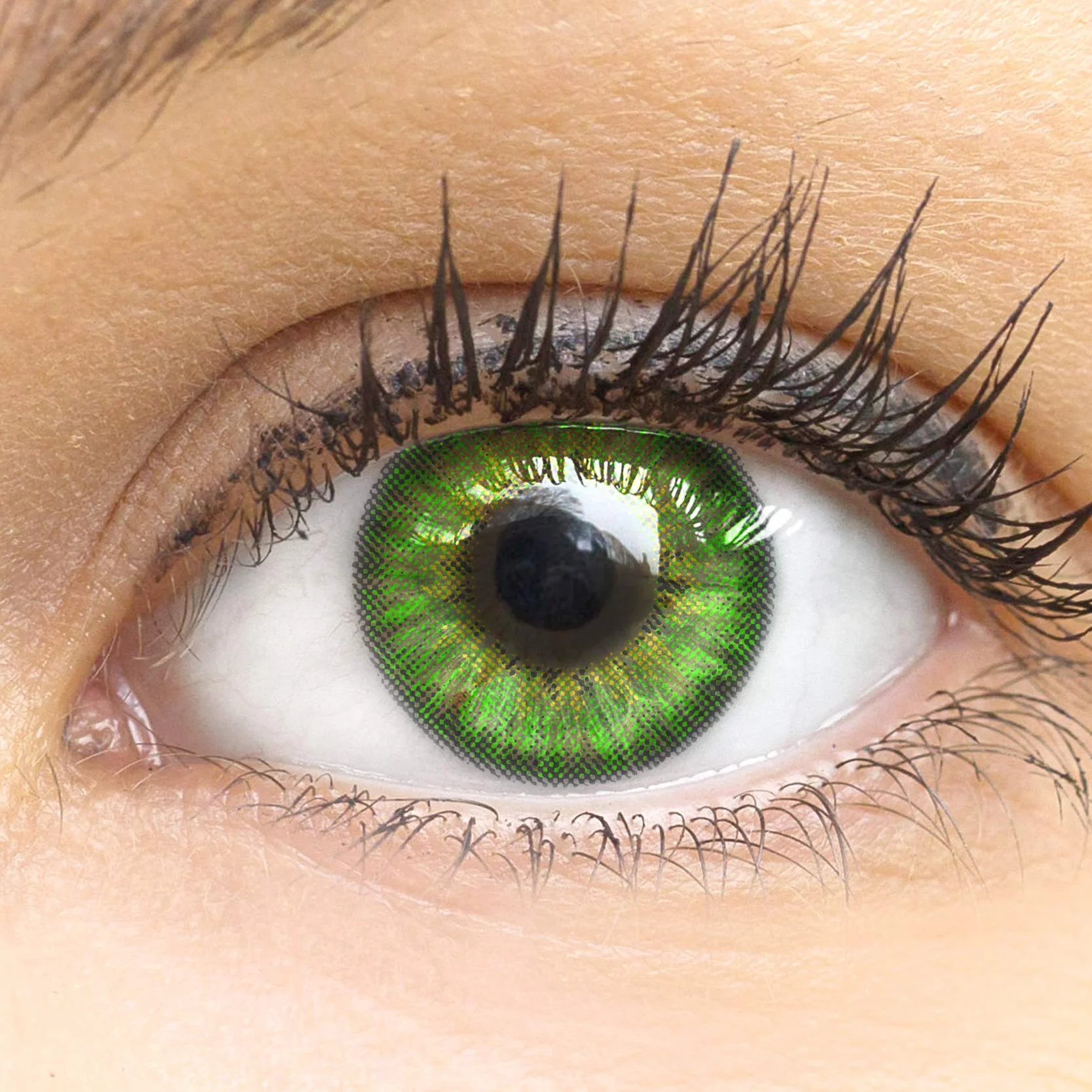 GLAMLENS Lenti a contatto colorate verdi Fresh Green mensili 2 pezzi DIA 14.5 senza correzione 0.00