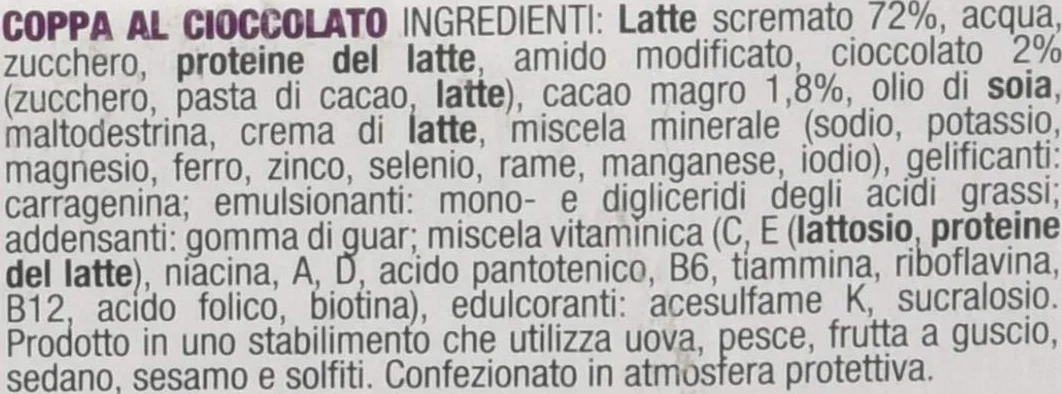PESOFORMA - EXTRA PROTEIN - Coppa gusto cioccolato - Pasto sotitutivo proteico per il controllo del peso - 13g di proteine per pasto - Con vitamina D, vitamina C, vitamina E, magnesio - 210g