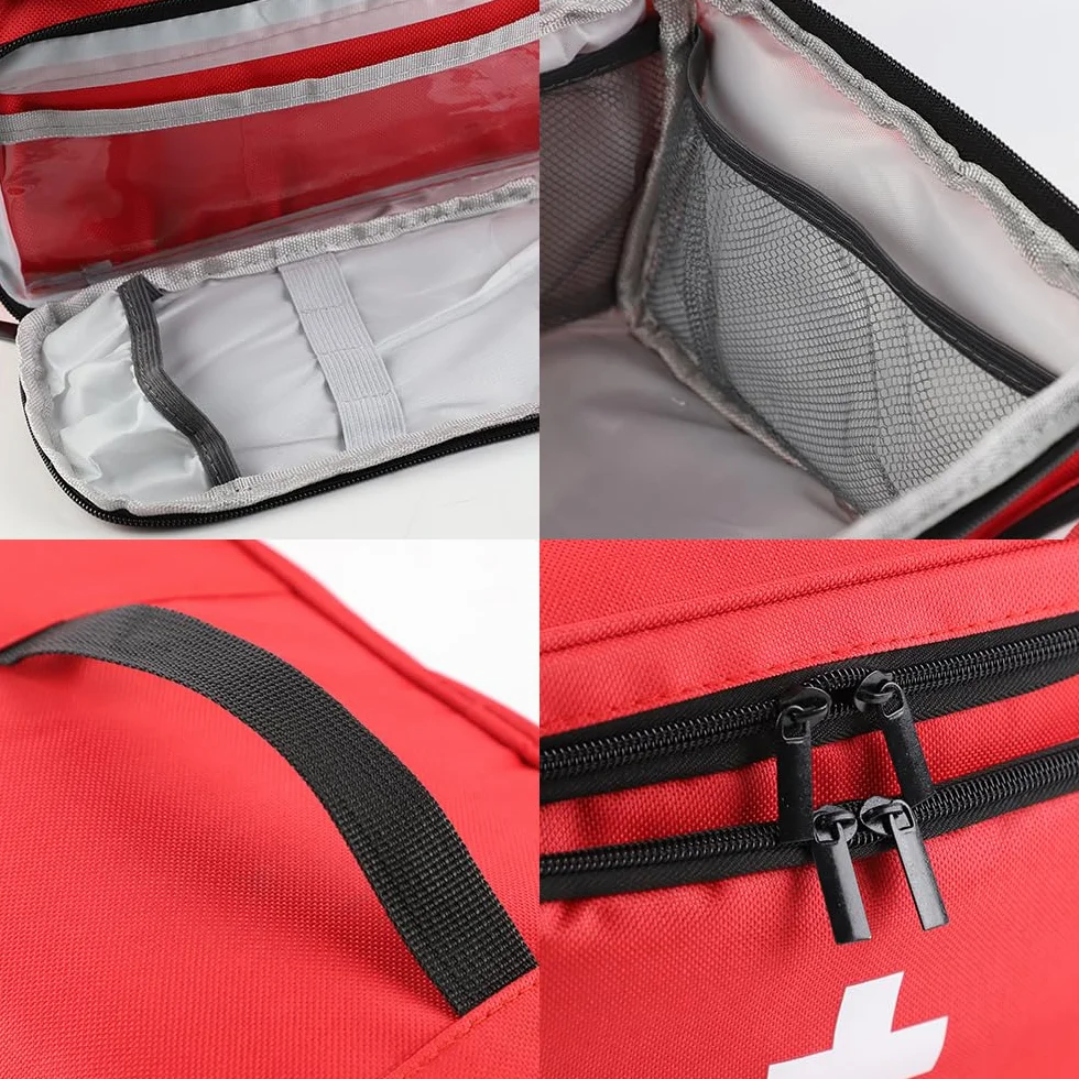 Borsa Pronto Soccorso Grande Capacità Impermeabile Porta Medicine da Viaggio Portatile Kit