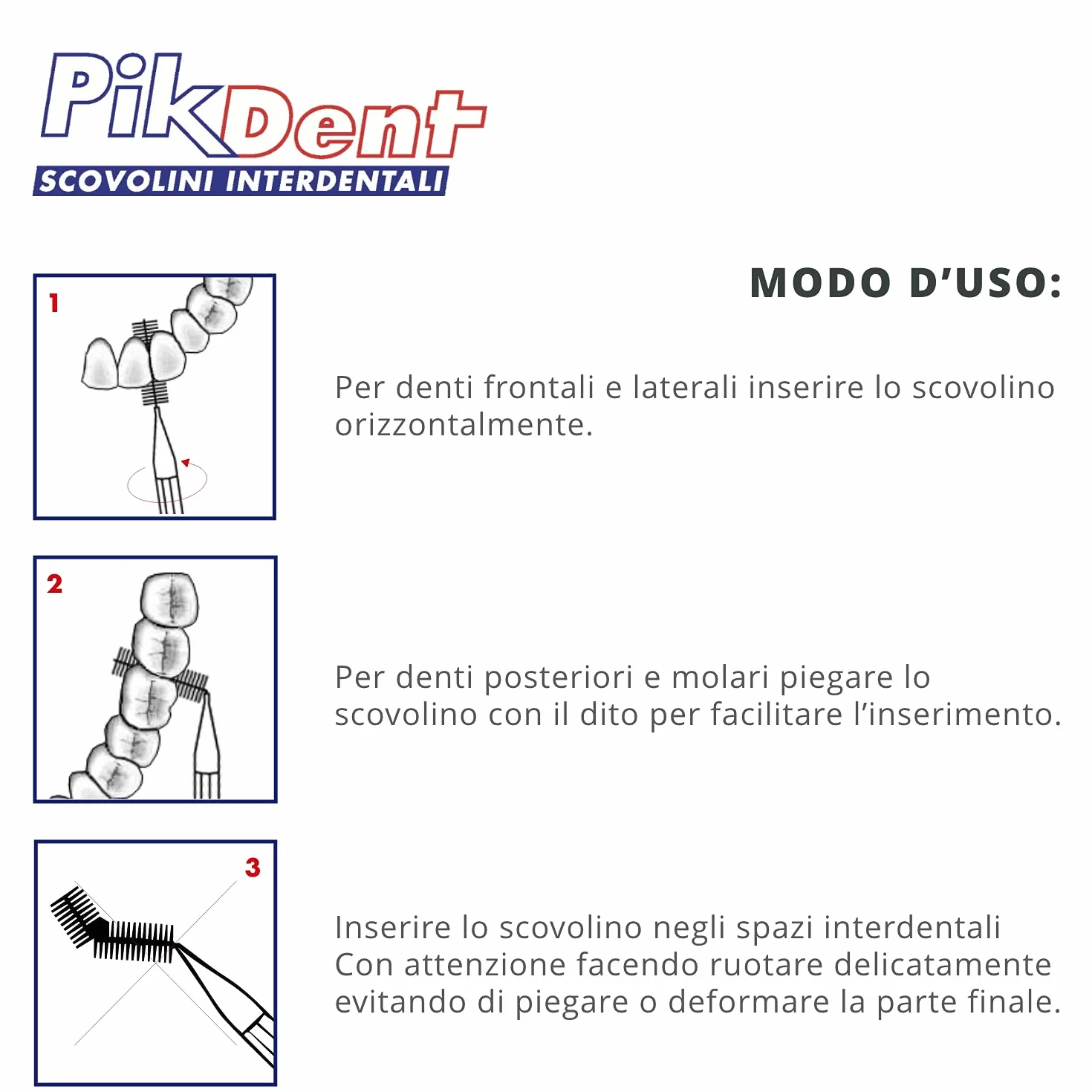 Pikdent Scovolini Interdentali Anima Acciaio Rivestito Setole Tynex Misura 1 Grigio 0,4 Mm Cilindrico 20 szt.