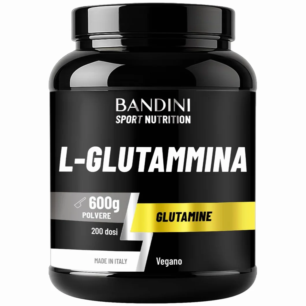 Bandini® L-Glutammina Pura in Polvere 600g - Aminoacido utile per Esercizi Fisici ad Alta Intensità - Rinforza la Massa Muscolare - Glutammina POWDER 100% Vegan