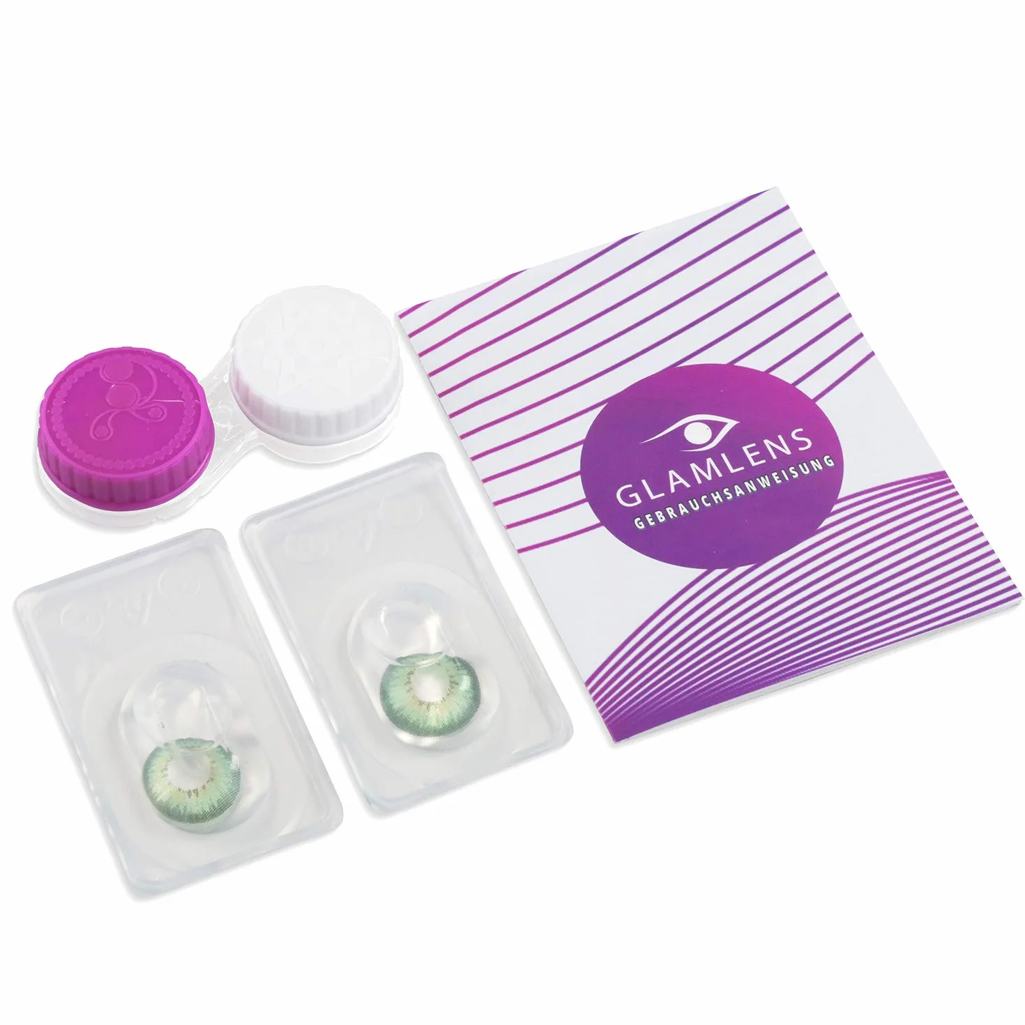 GLAMLENS Lenti a contatto colorate verdi Fresh Green mensili 2 pezzi DIA 14.5 senza correzione 0.00