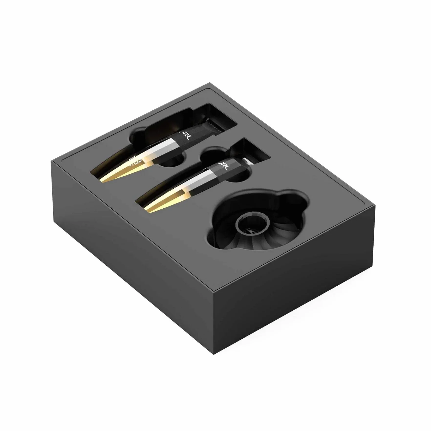 JRL FF2020 Limited Gold Collection – Clipper & Trimmer Cool Blade per la toelettatura degli uomini – ricaricabile con lame in acciaio inox o resistente