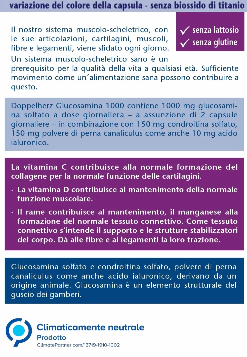 Glucosamina 1000 + Condroitina + Acido Ialuronico & Perna Canaliculus - 40 Capsule - Integratore Articolazioni e Cartilagini - Doppelherz
