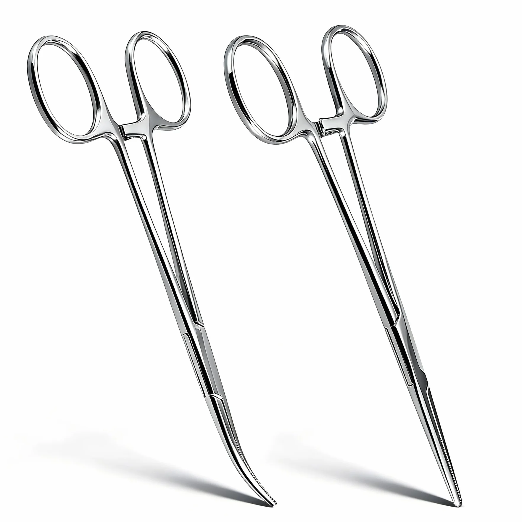 2 Pezzi Pinze Emostatiche in Acciaio Inox, Pinza Curva e Diritta 12,5cm, Morsetti di Precisione per Pulizia Orecchie Animali Domestici, Grooming Cani e Gatti, Pesca e Hobby