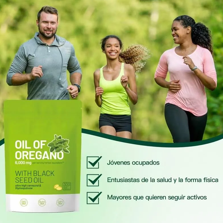 Olio Di Origano E Olio Di Semi Neri Non OGM 300 Softgels