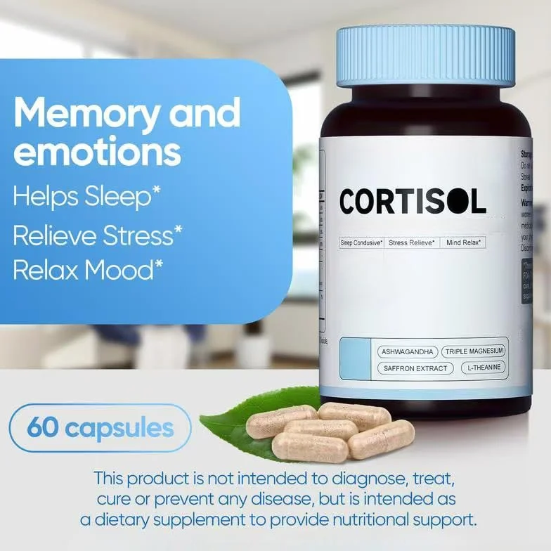 Cortisolo Disintossicazione per Donne e Uomini - Controllo Riduzione Livelli Elevati - Equilibrio Calma Stress Relief Salute Ghiandole