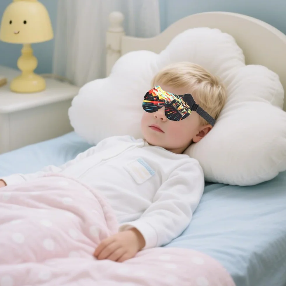 Mascherina per Dormire Bambini, 3D Benda per Dormire, Maschera Occhi per Dormire, F1 racing