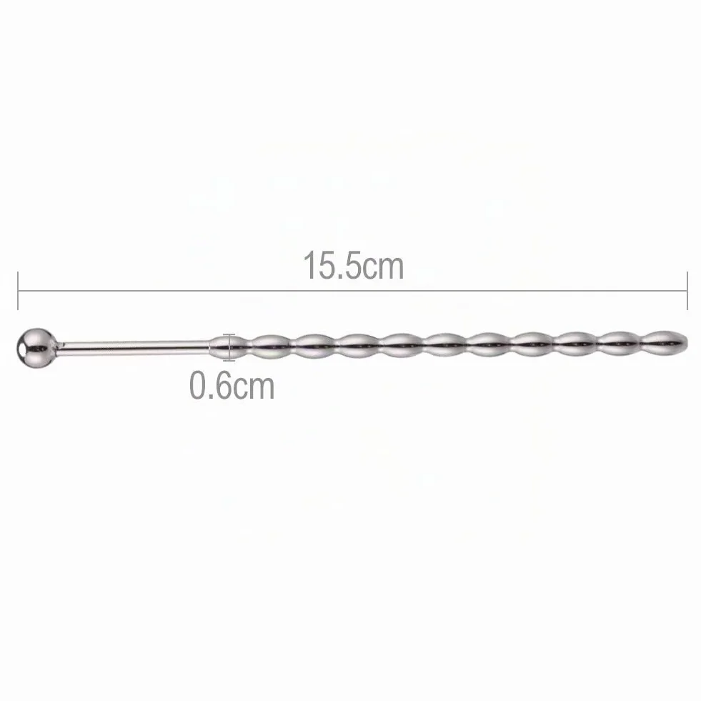 Roluck Plug uretrale in acciaio inox, perle per prostata, stimolare il pene dilatatore per uomini, masturbazione per principianti e professionisti (155 mm)