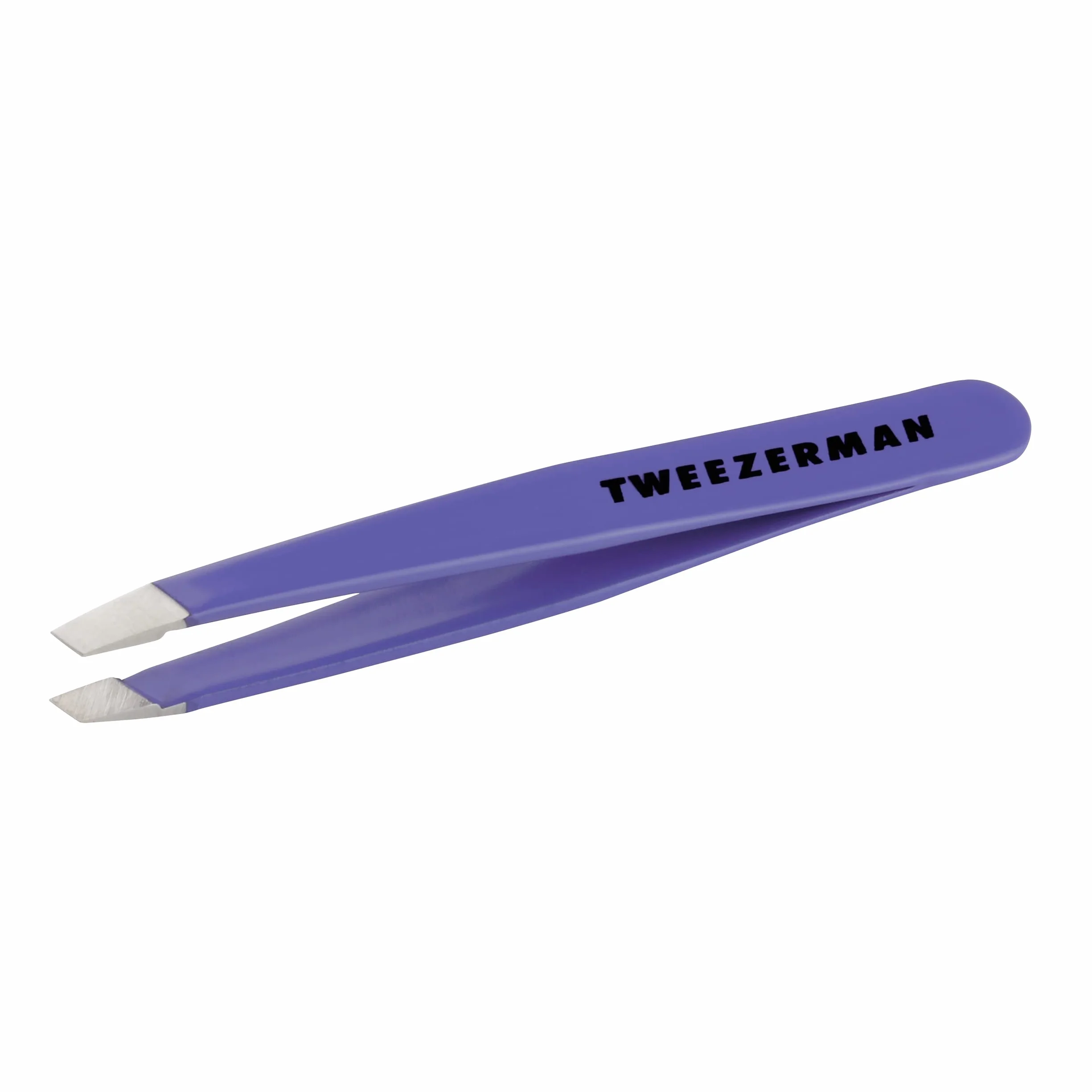 TWEEZERMAN Mini pinzetta (punte di precisione inclinate affilate a mano, qualità professionale, ergonomica, per sopracciglia, acciaio inox)