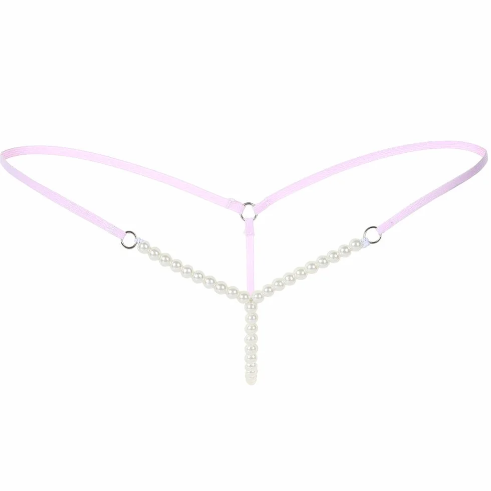 Body Donna Pizzo Perle a Vita Bassa Sexy Perizoma Solido