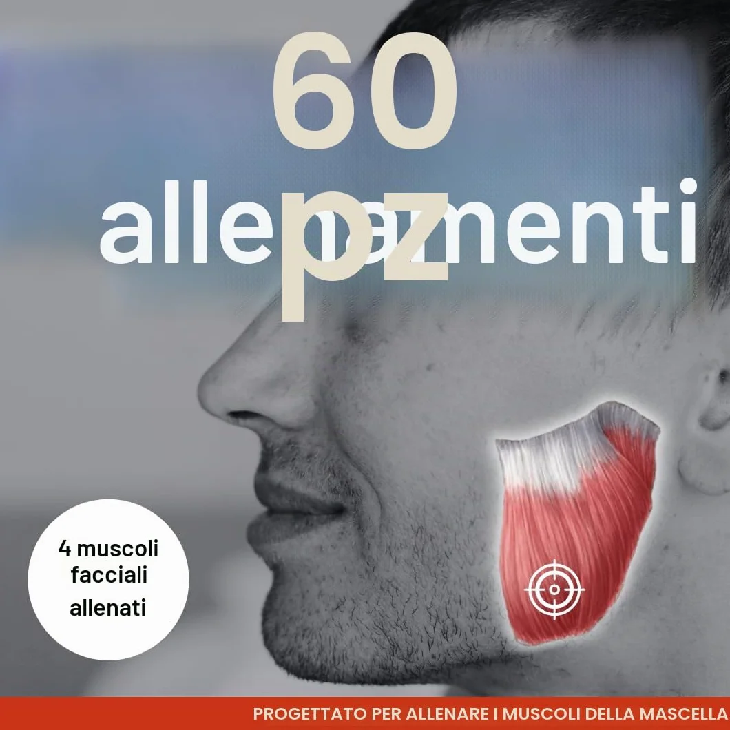 ROCKJAW Tuff Gum Performance Gomma da masticare per l'allenamento della mascella 40mg caffeina 40mg taurina Vitamine B 1350mg xilitolo