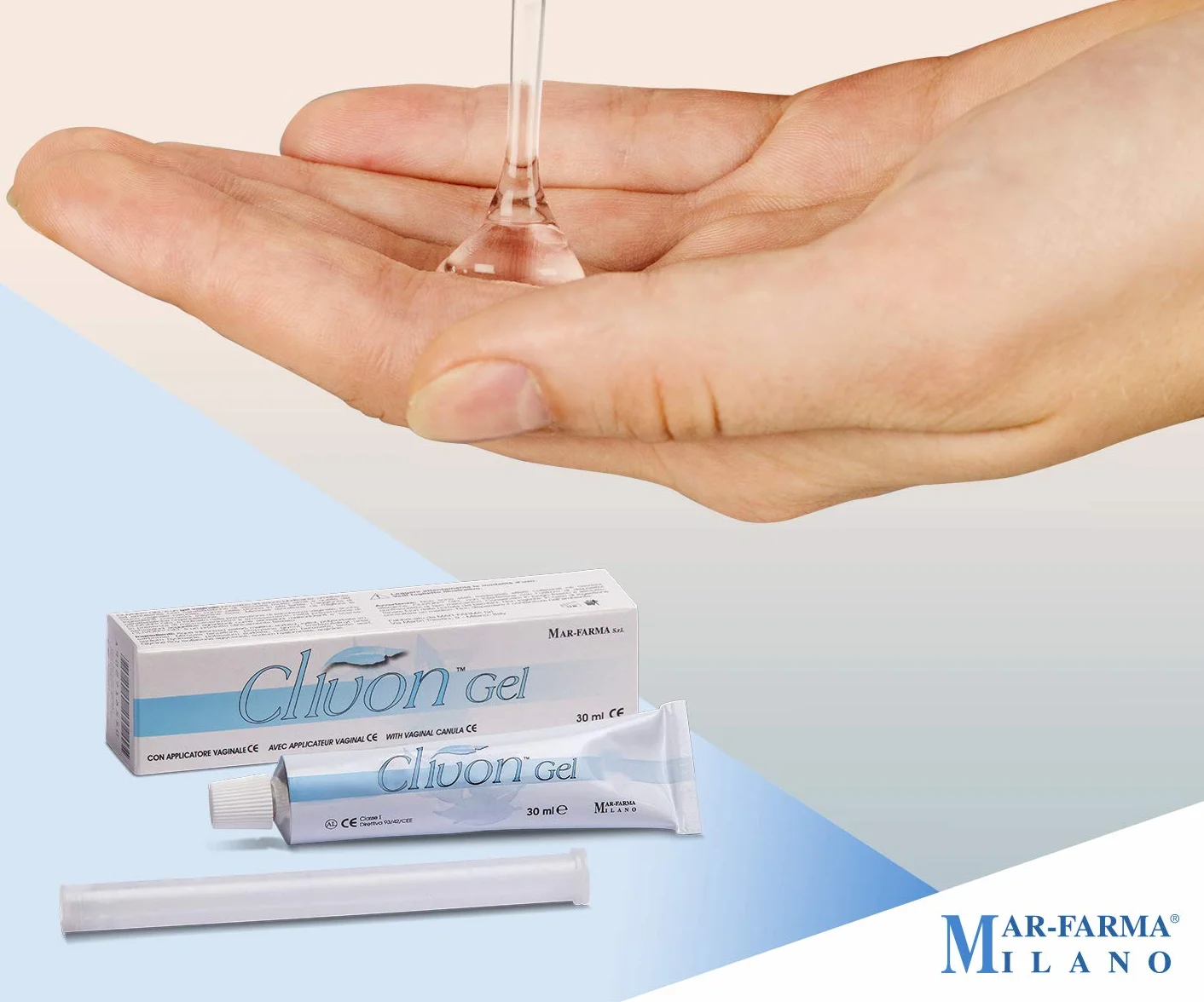 Clivon Gel - Gel Vaginale Utile in caso di Secchezza Vaginale - Proprietà Lenitive e Umettanti - Tubo da 30 ml, con Applicatore Incluso
