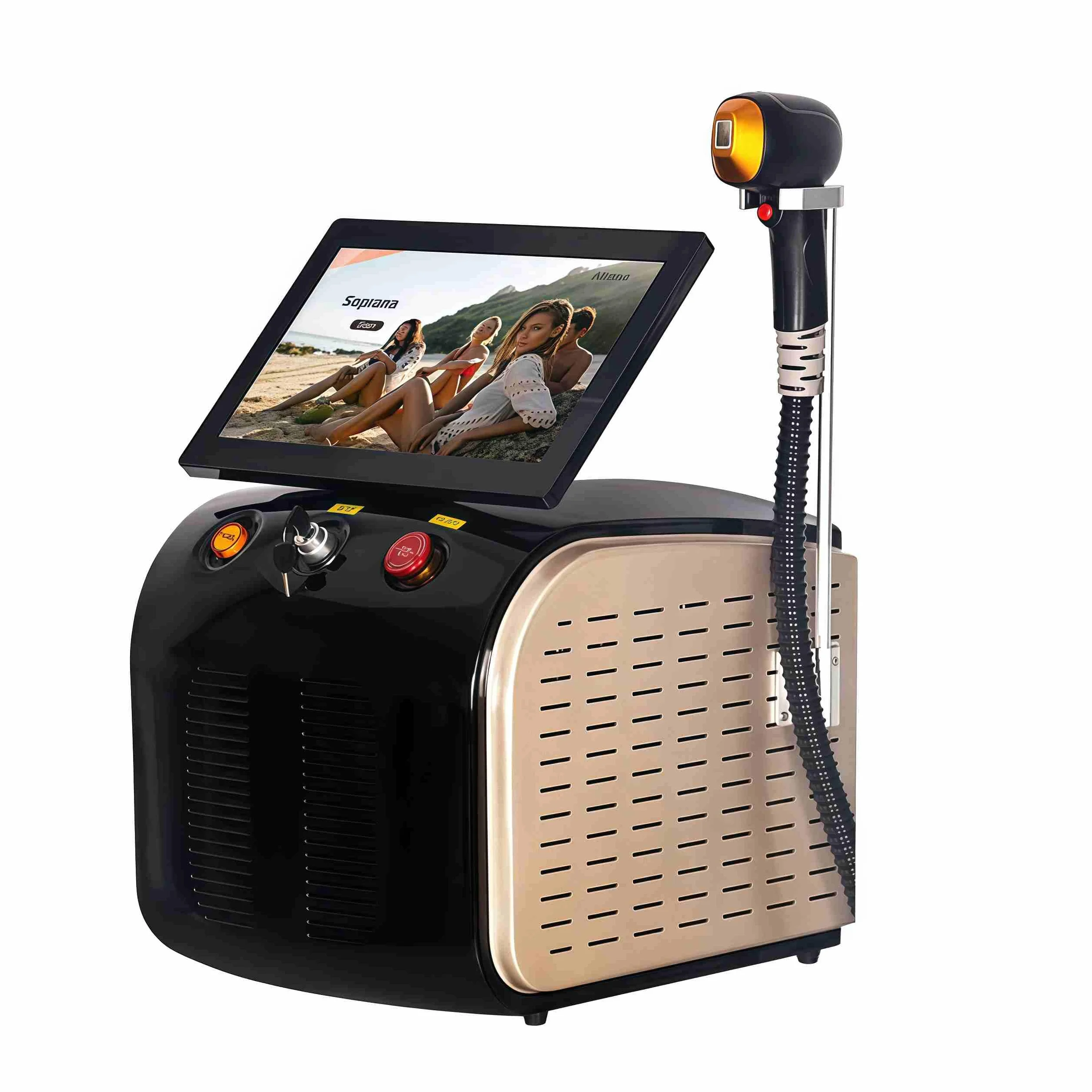 Nuovo Laser a Diodo 808 nm con Manico di Ghiaccio, Dispositivo per Epilazione Indolore, Multifunzione per Centri Estetici, Apparecchiature Professionali per la Casa