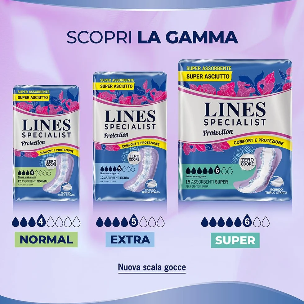Lines Specialist Protection Super Assorbenti Incontinenza 60 Pezzi