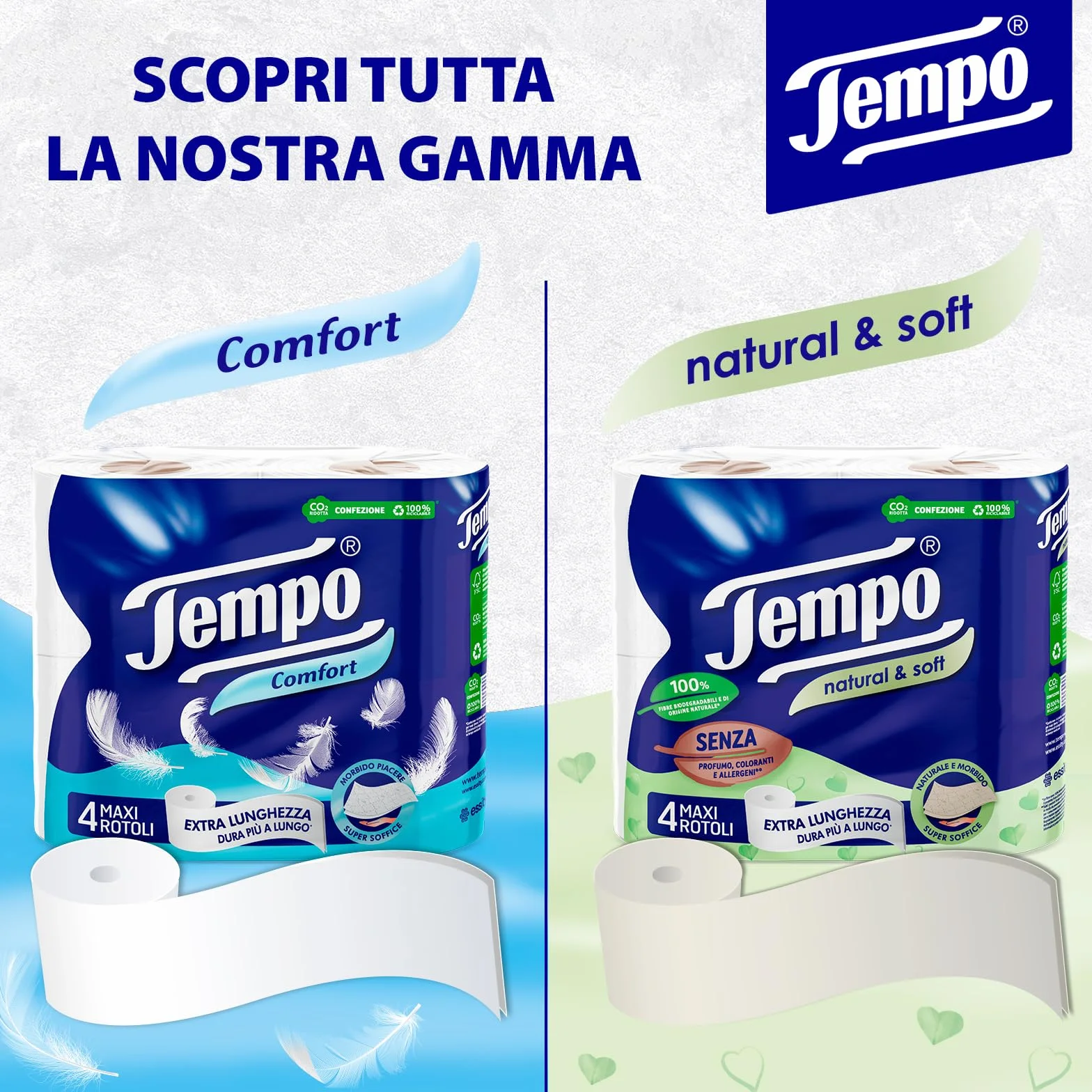 Tempo Carta Igienica Comfort 48 Maxi Rotoli