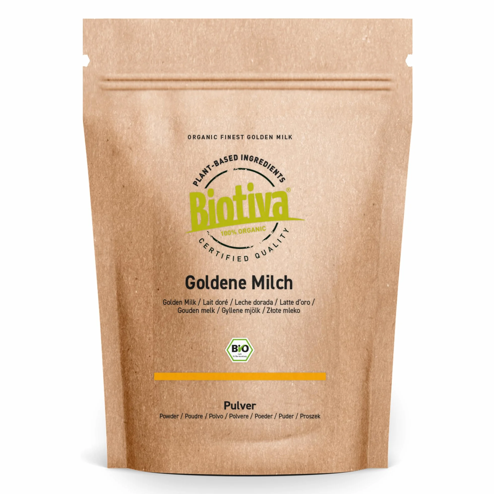 Biotiva Latte alla curcuma bio Golden Milk Organic 100g miscela di spezie ayurvediche polvere