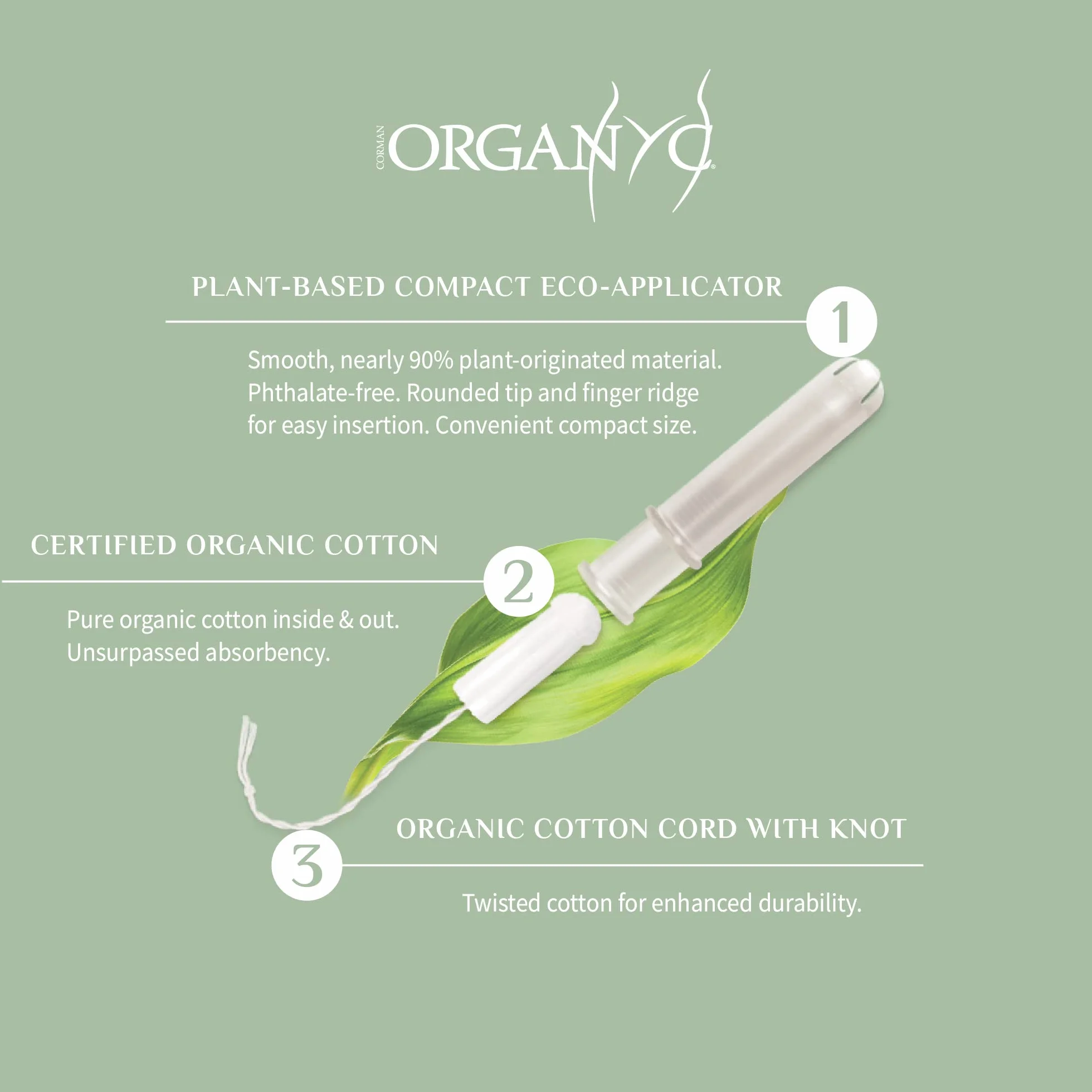 Organyc Tamponi Cotone Biologico Certificato Super Plus Flusso Molto Abbondante Ipoallergenici 16 Pezzi