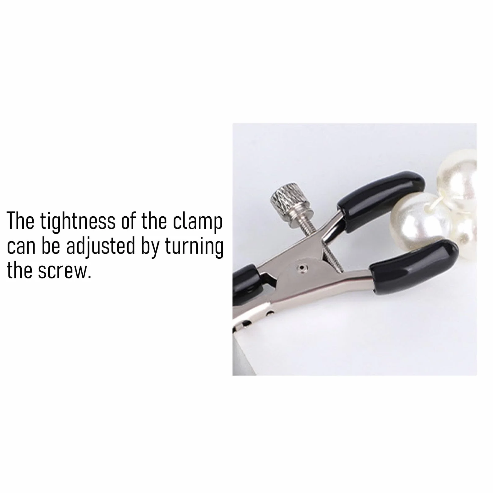 Pinze per Capezzoli Regolabili in Acciaio Inossidabile con Campanellini – Clip Decorativi a Forma di Fiocco, Accessori di Stimolazione con Pressione Regolabile per Donne e Coppie
