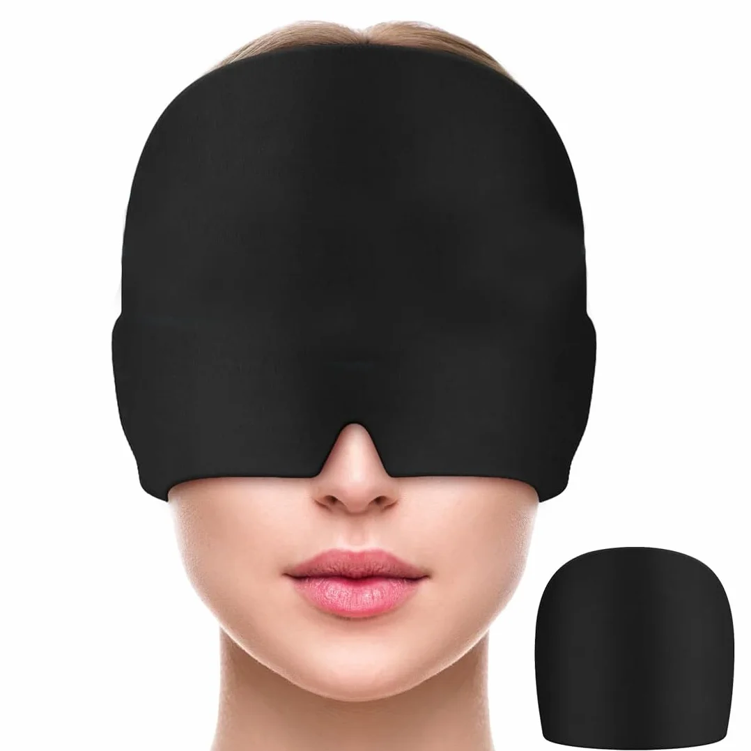 GXGM 1 Pezzi Cappello per Emicrania, Migraine Relief Cap, Maschera Emicrania, Riutilizzabile Gel Cappuccio per Mal di Testa, Cappuccio per Mal di Testa Avvolge la Testa a 360°, Migraine Mask