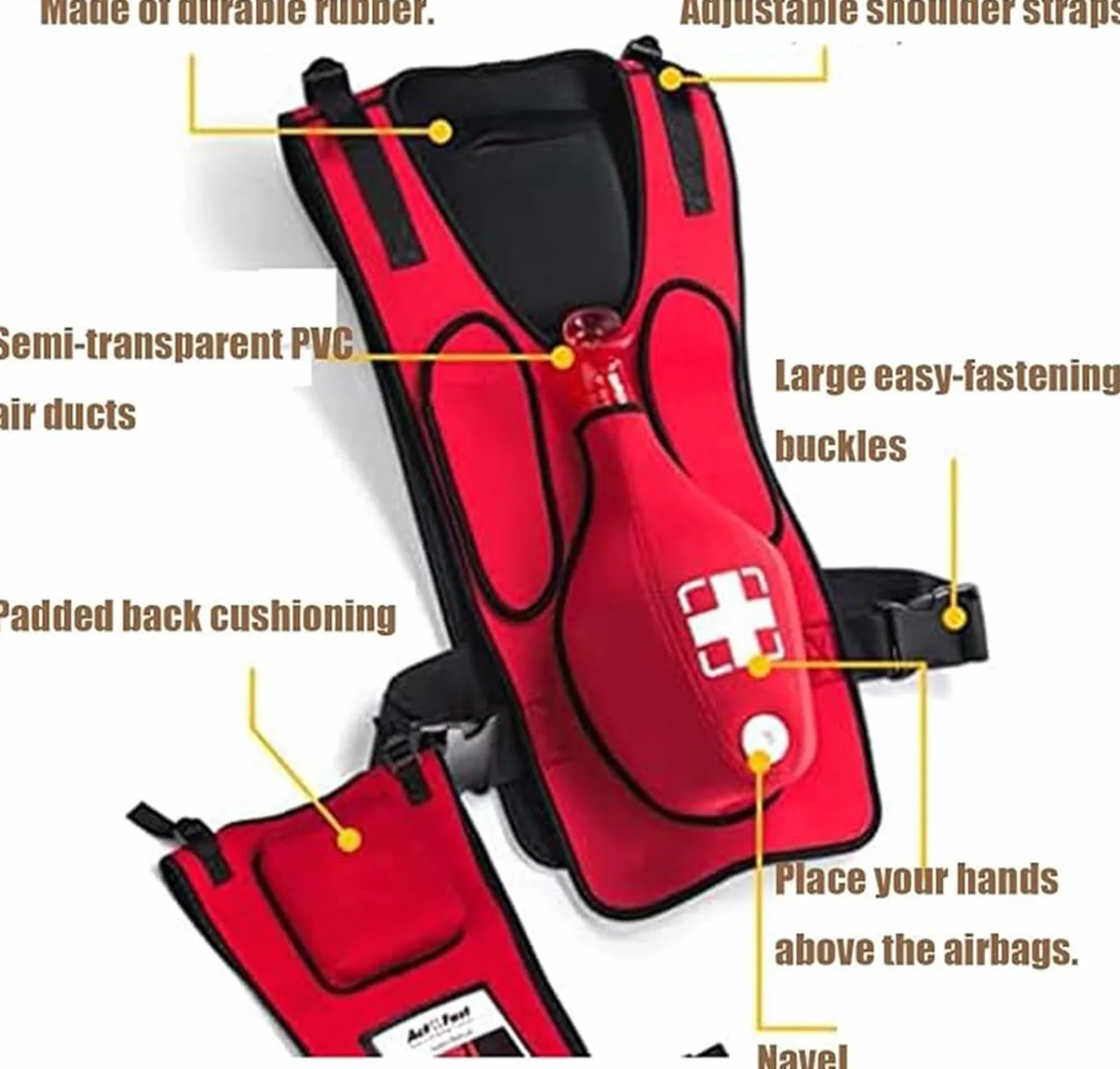Gilet Anti-Soffocamento per Addestramento Ostruzione Vie Aeree con Dispositivo Soccorso Schiaffo Schiena Manovra Heimlich
