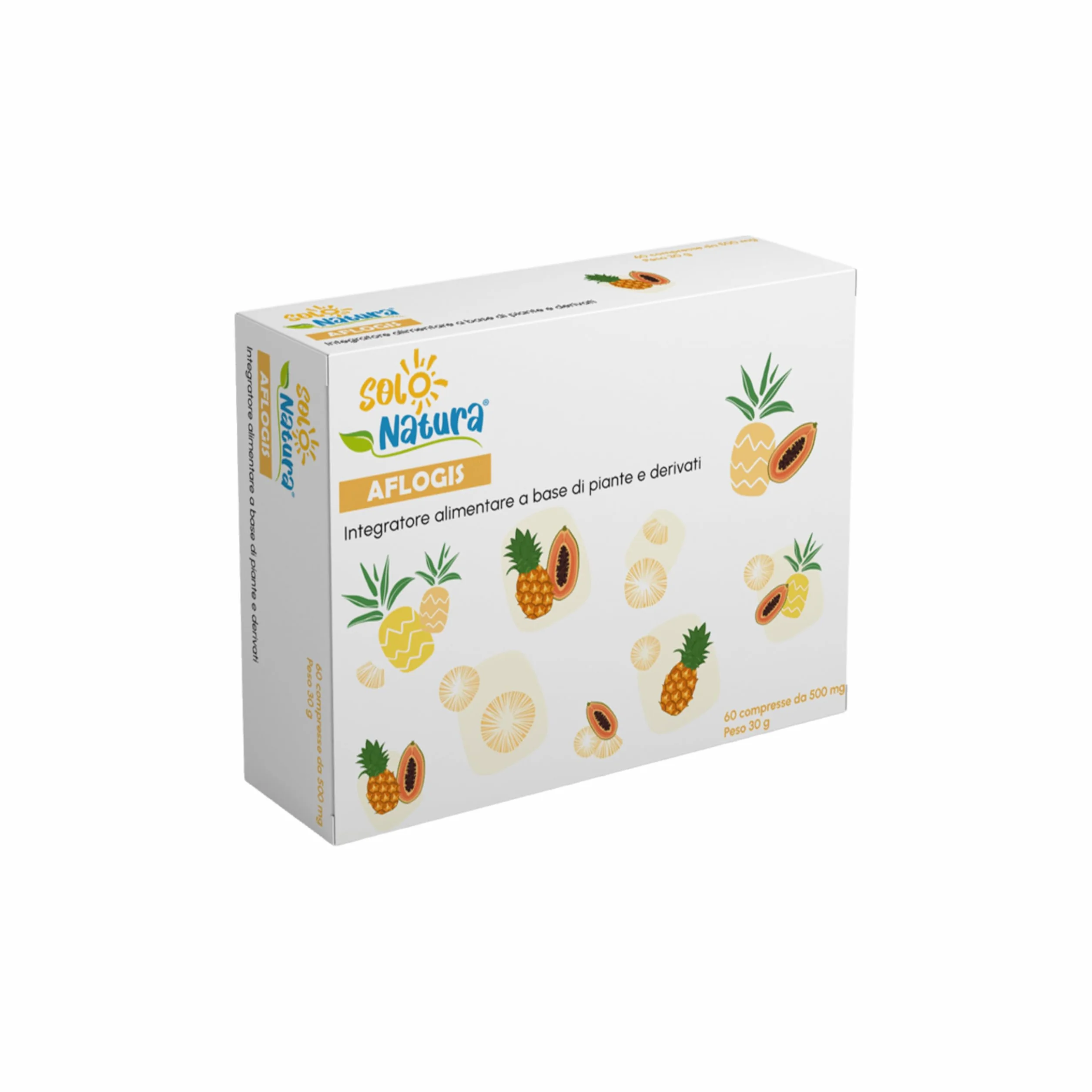 Solo Natura AFLOGIS – Integratore di Boswellia Serrata e Bromelina da Ananas. Supporto per Articolazioni e Funzionalità del Microcircolo, 60 Compresse da 500 mg