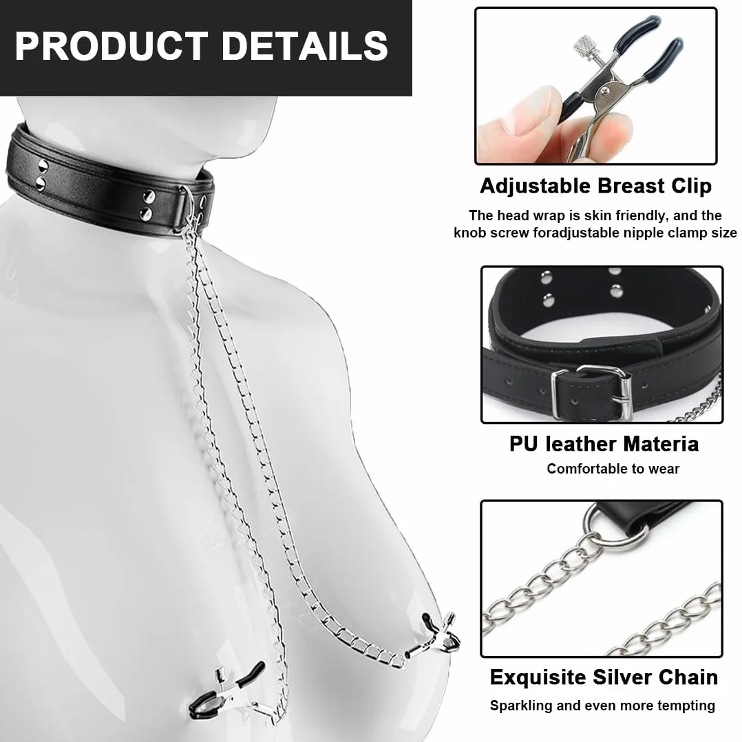 Morsetti per capezzoli Capezzoli Sesso estremo Clitoride Clip Labia Catena Clip Stimolazione capezzoli Donne BDSM Capezzolo Giocare Giocattoli erotici per le donne Donne Coppie Amanti