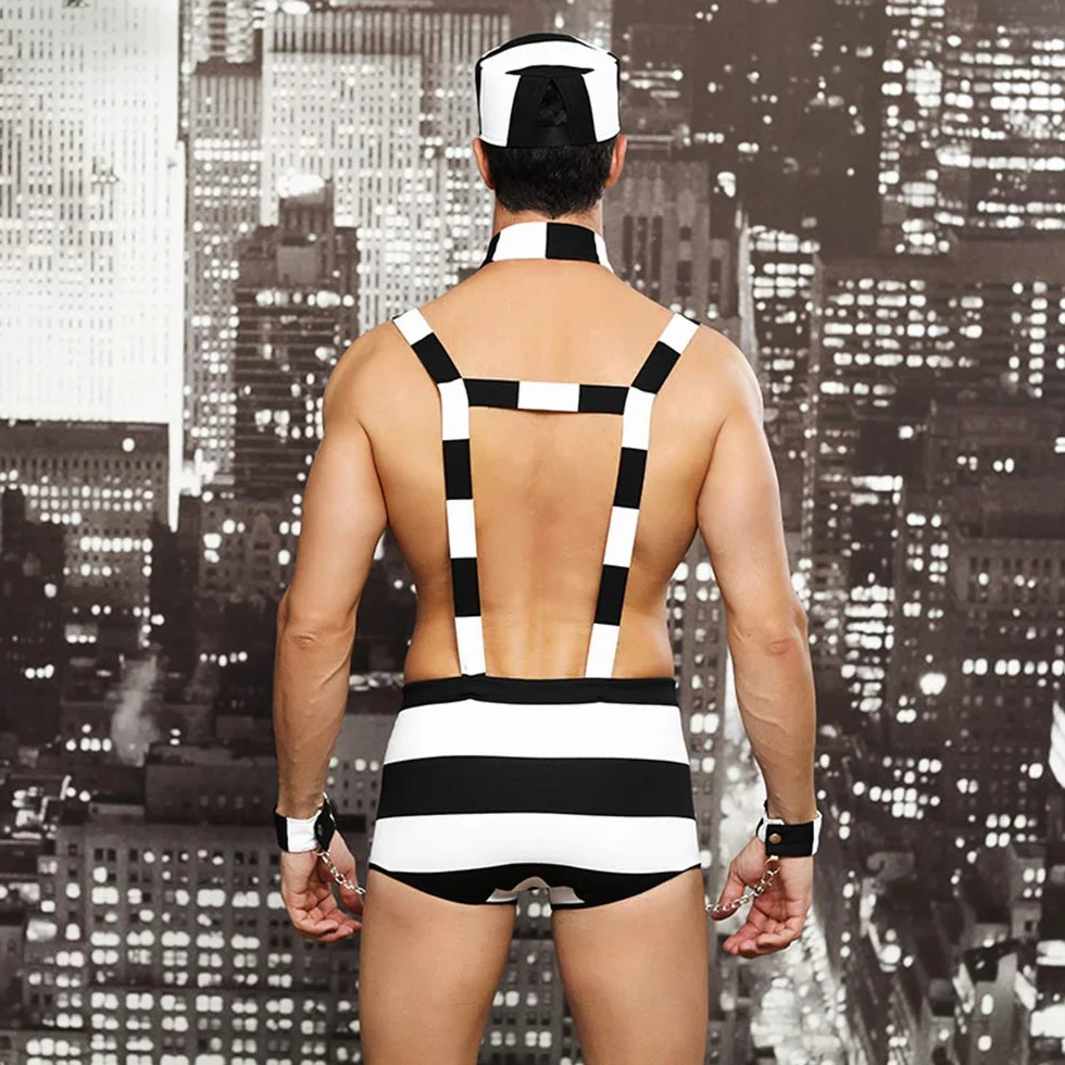 KAKU Sailor Costume Adulto Uomini 3-Pezzi Prigioniero Garter Outfits Cosplay