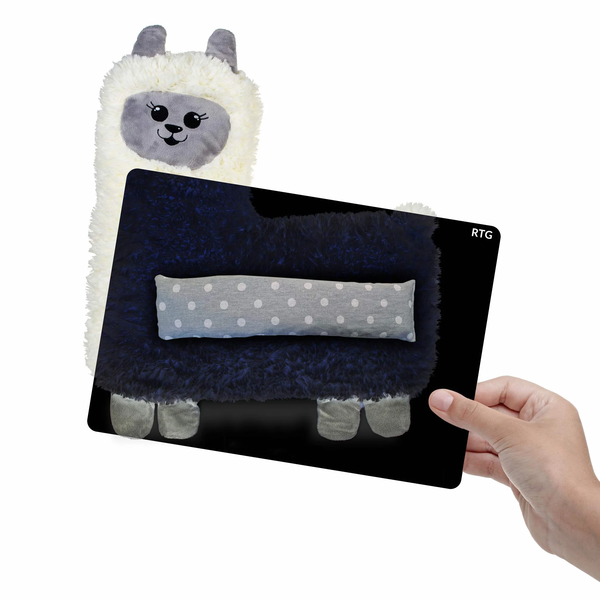 Froster Hugpaca – Eco-Alpaca Riscaldato con Borsa con Noccioli di Ciliegio, Cuscino Termico a forma di Lama, Regalo per Donna