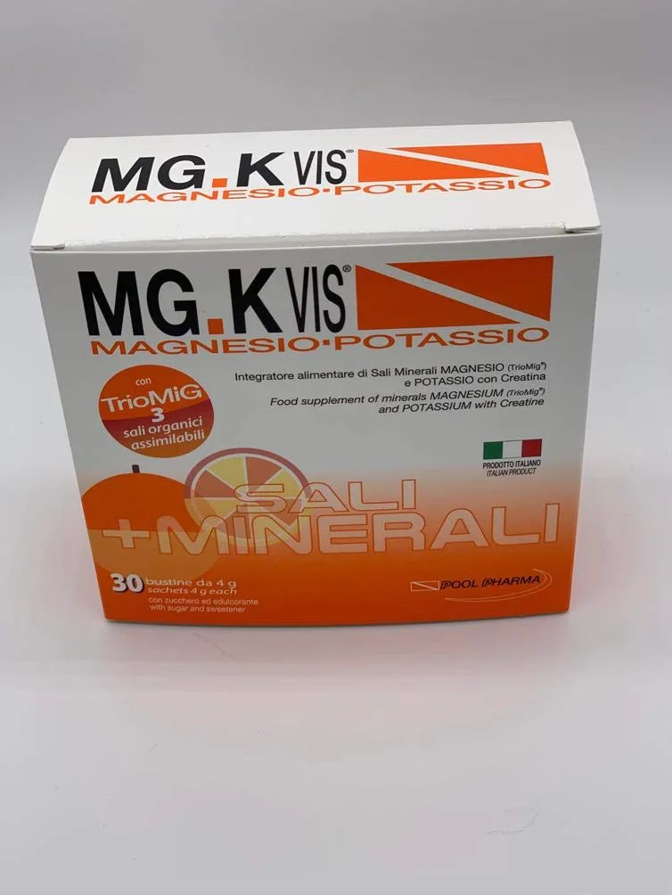 MG. K Vis Potassio, in Polvere, 30 bustine Arancio, Gluten Free