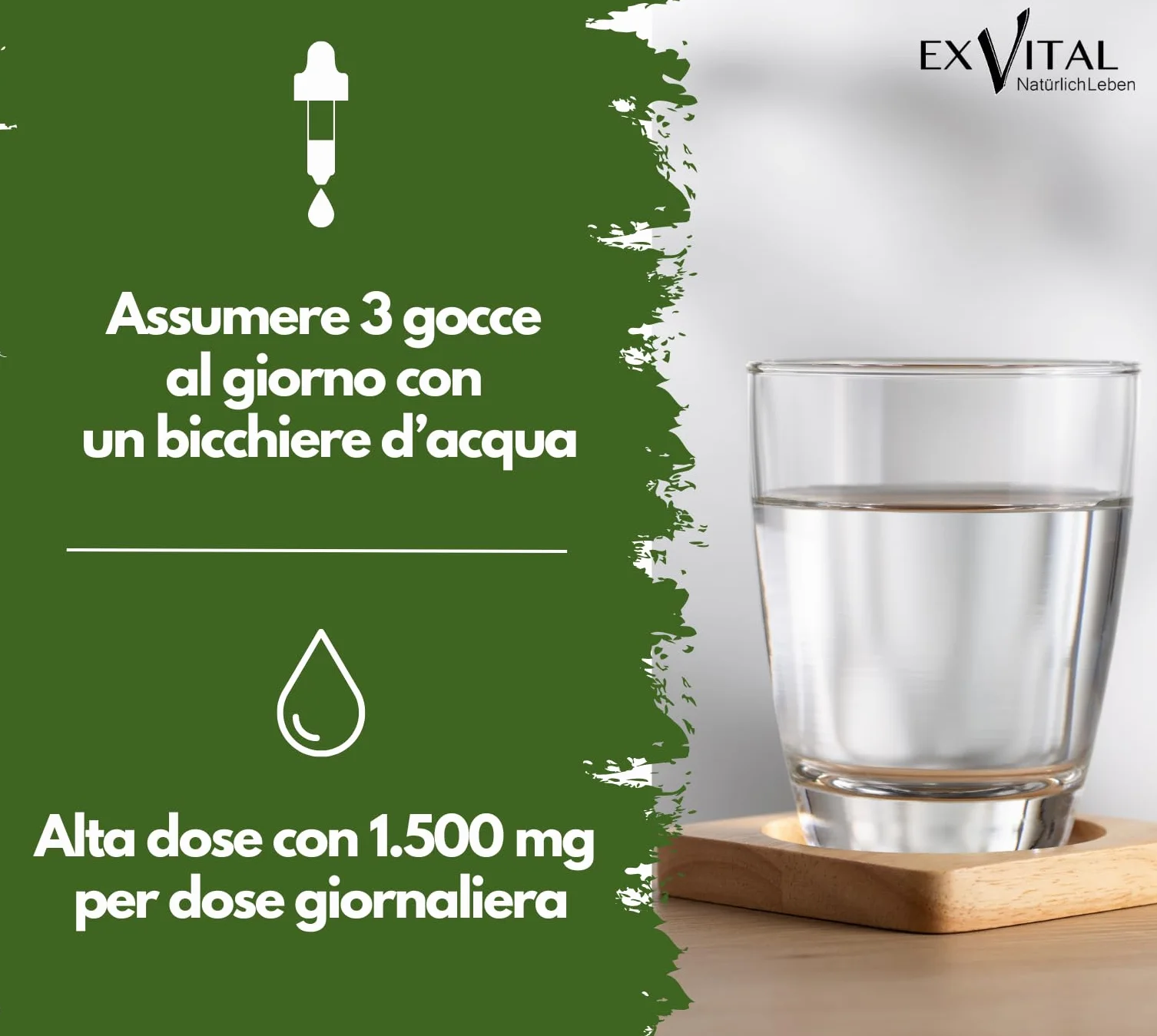 Vitamina A in gocce di EXVital – 5000 UI (1500 µg) per dose giornaliera, 50 ml = 1700 gocce, testata in laboratorio, retinolo ad alto dosaggio – vegana – vitamina A liquida