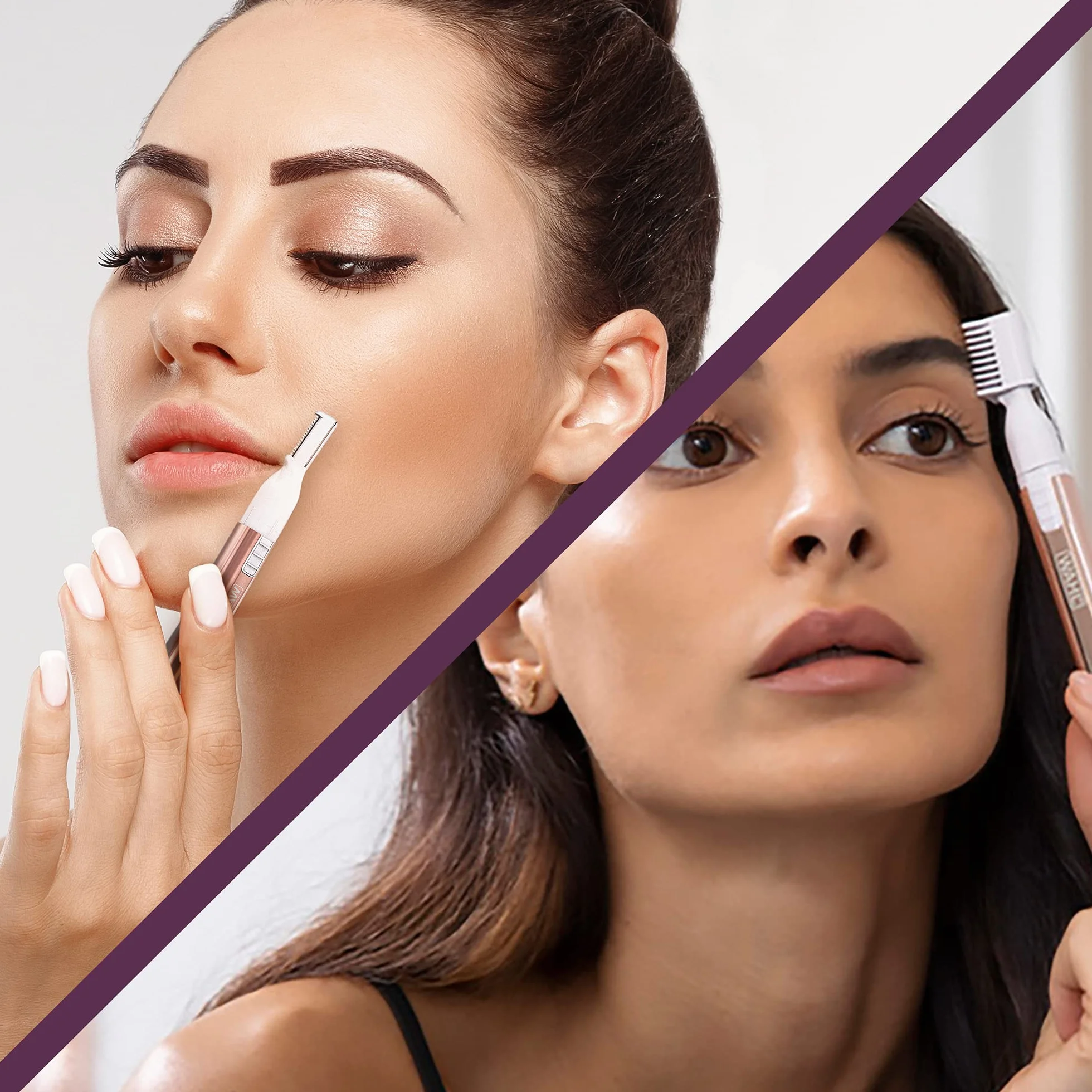 WAHL Ladies Precision Eyebrow Shaper, rifinitore per sopracciglia da donna, testina lavabile, rifinitore a batteria per donne, depilazione indolore, rifinitura di zone complesse
