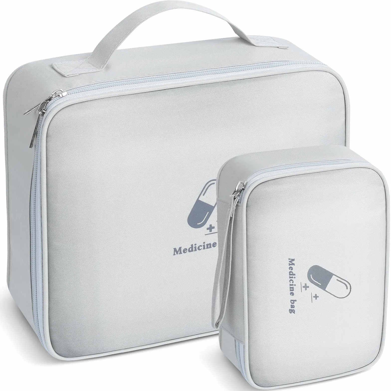 AiQInu Borsa Pronto Soccorso Viaggio 2 Pezzi Impermeabile Kit Medico Vuota Alta Capacità Portatile