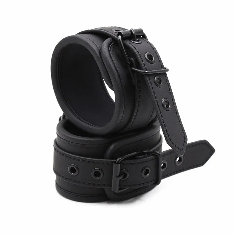BONDAGERIE® Manette All Black Morbide, con catenina, colore Nero