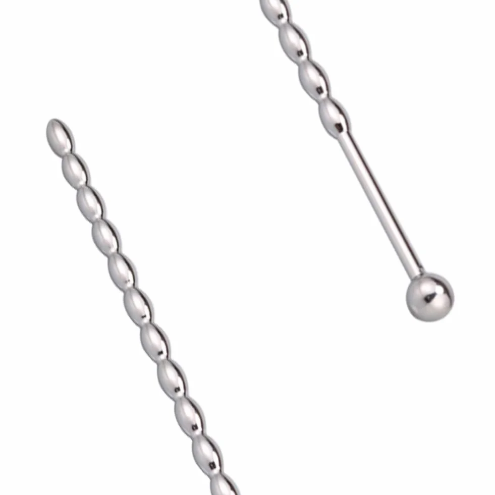 Roluck Plug uretrale in acciaio inox, perle per prostata, stimolare il pene dilatatore per uomini, masturbazione per principianti e professionisti (155 mm)