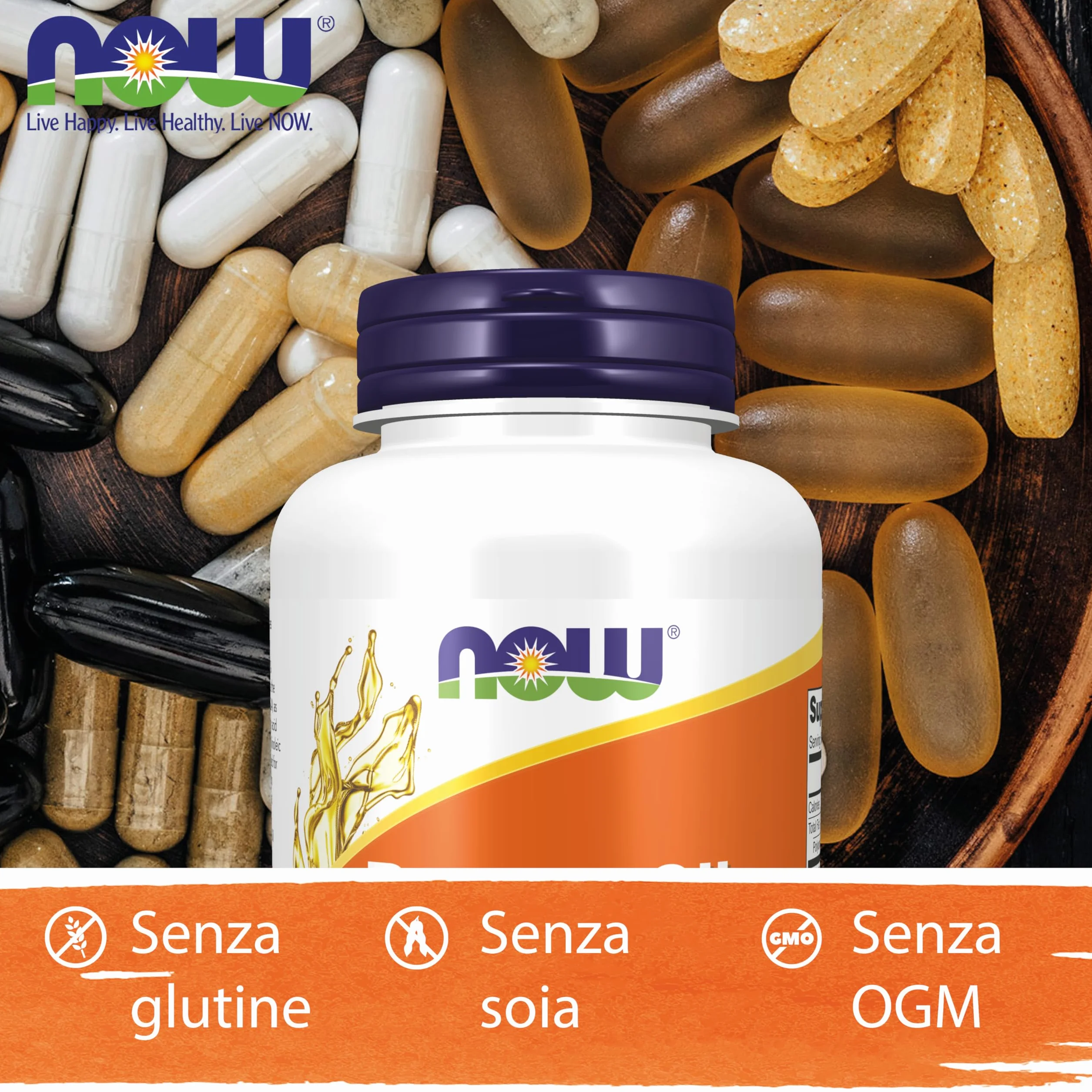 Now Foods Borage Oil 1000mg 120 Softgels Non-GMO Senza Glutine