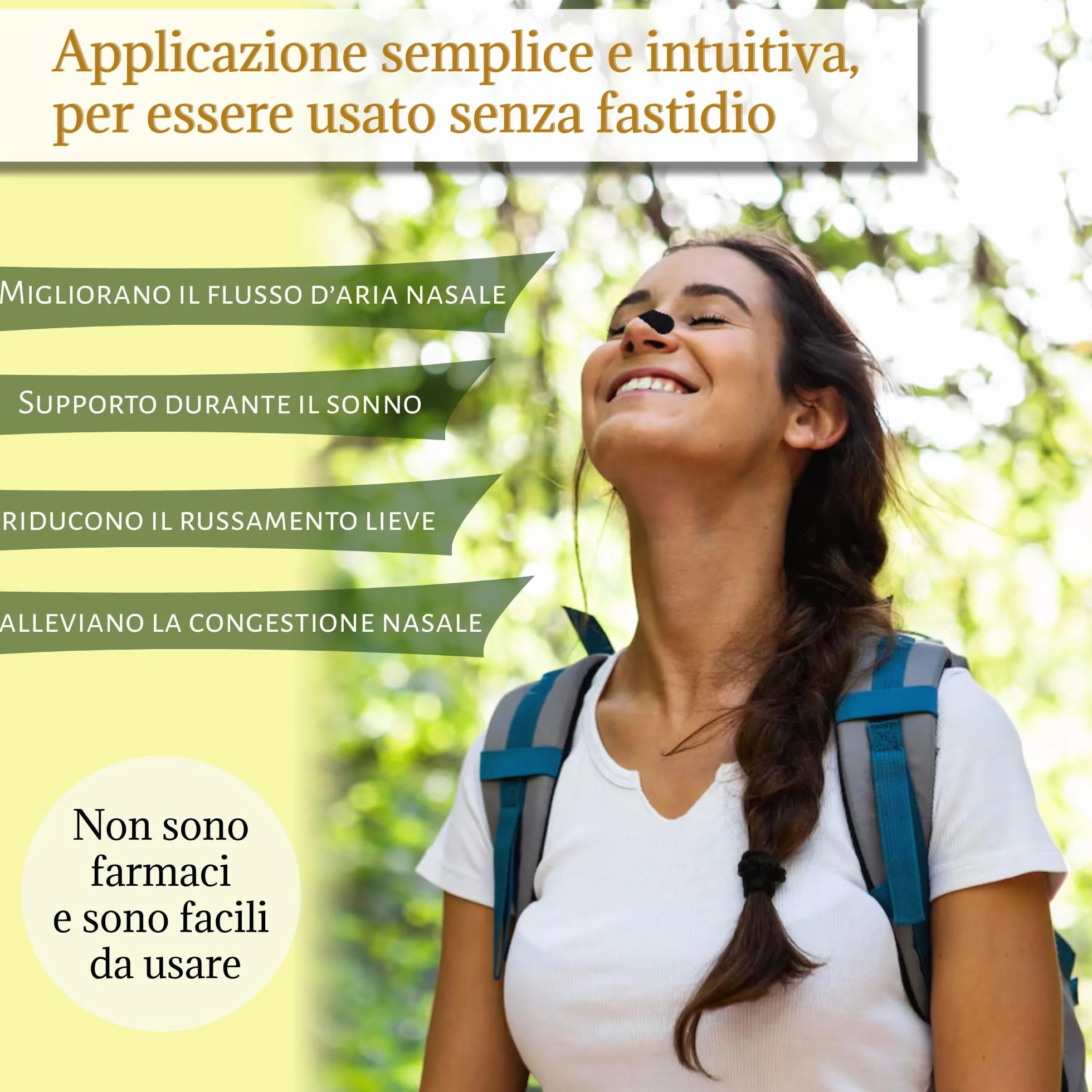 MITTANI 32 Cerotti Nasali Antirussamento Decongestionante Sport Apri Vie Respiratorie